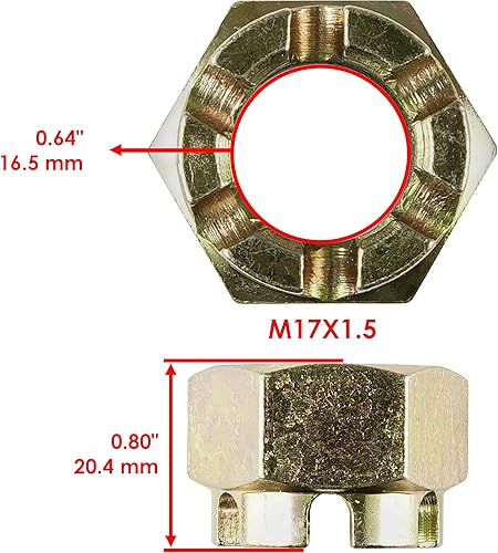 Miniatura 2 de Caltric 2 arandelas de embrague y tuerca castillo de eje trasero compatibles con Polaris Scrambler 500 4x4 2000 2003-2012