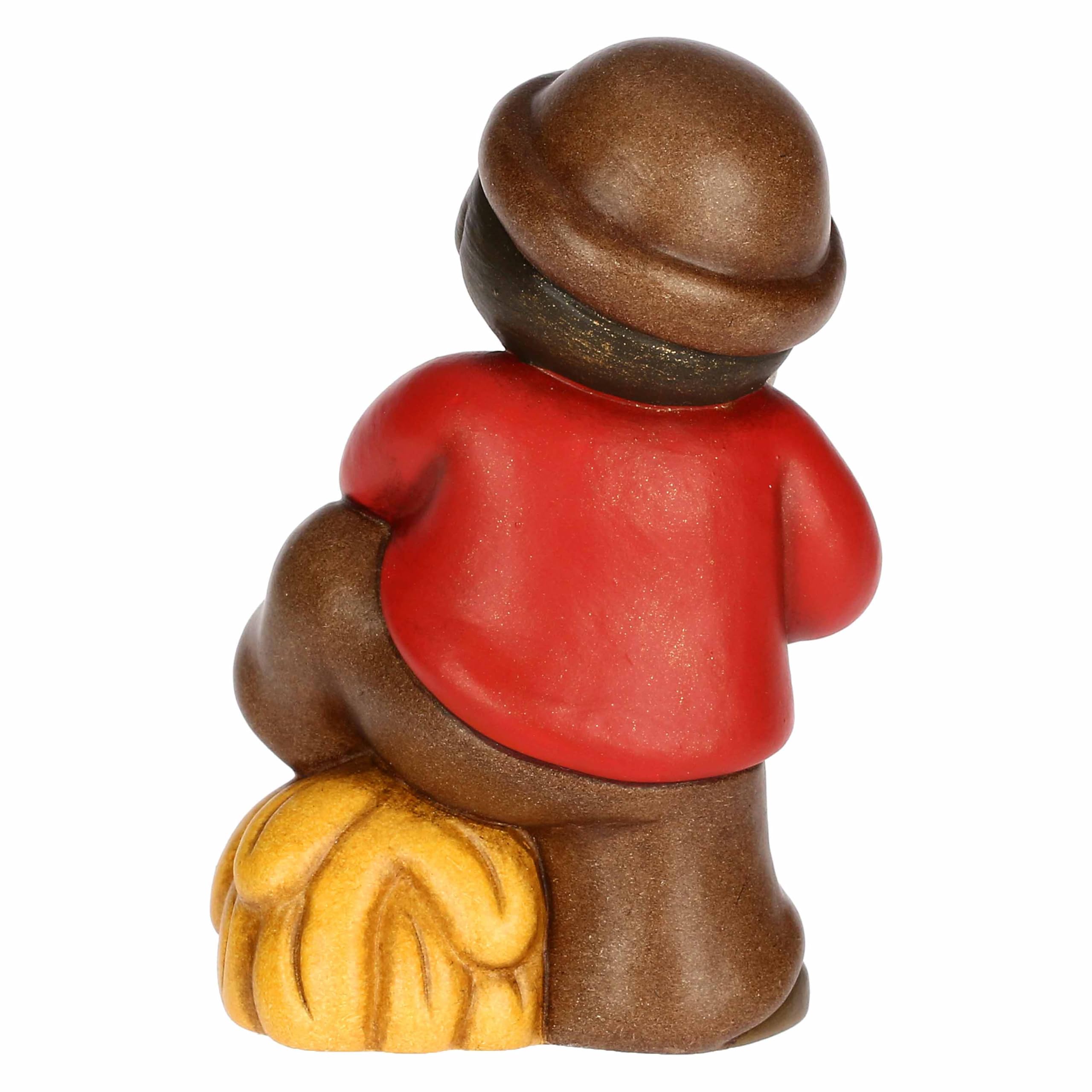 THUN Weihnachtskrippenfigur – Mann Mit Gabel Und Heu Aus Keramik, 5,2 Cm – Sammlerstück