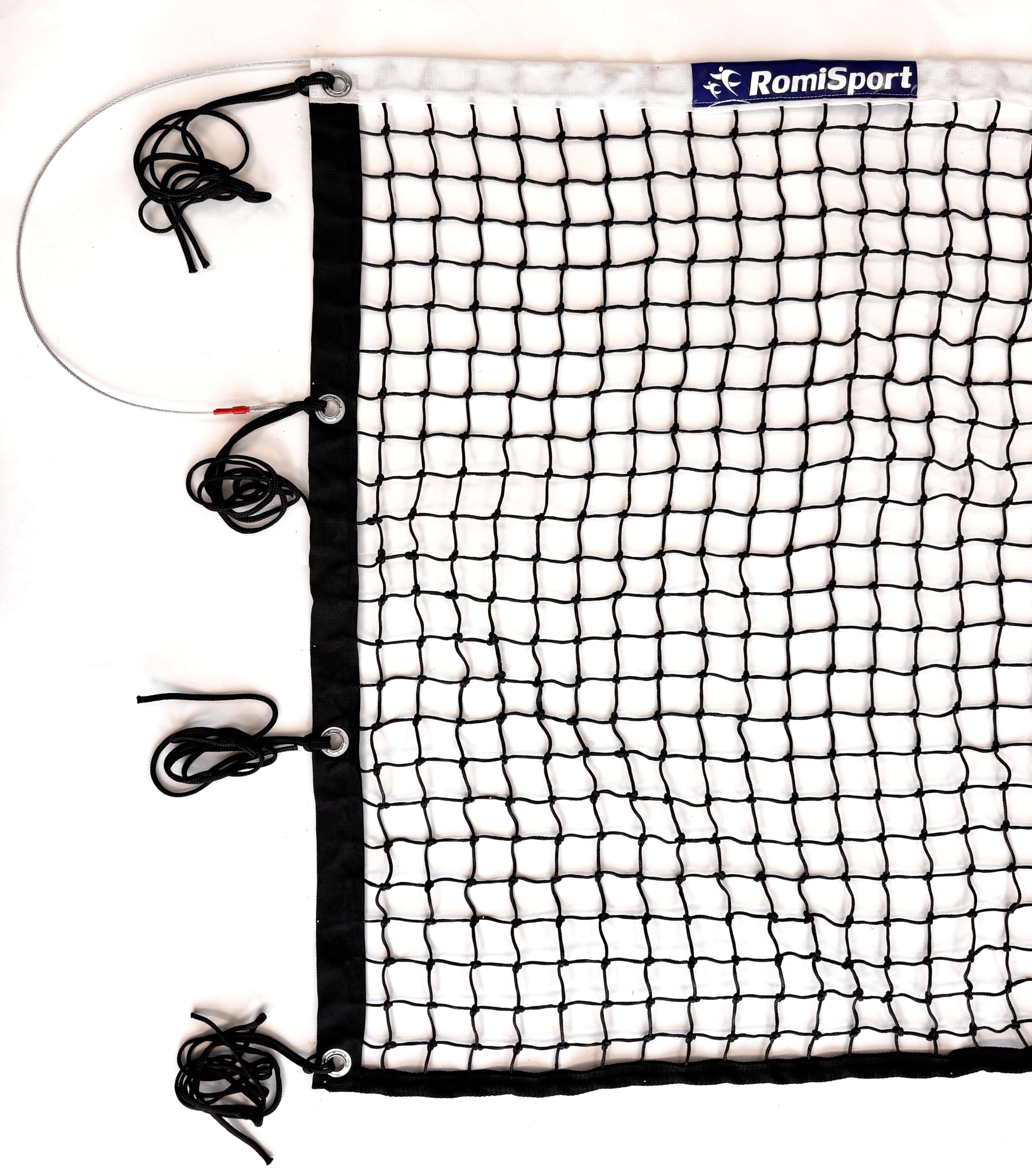 Rete da tennis professionale per interni ed esterni, 12,7 m, corda in acciaio resistente alle intemperie, 13,4 m, colore bianco