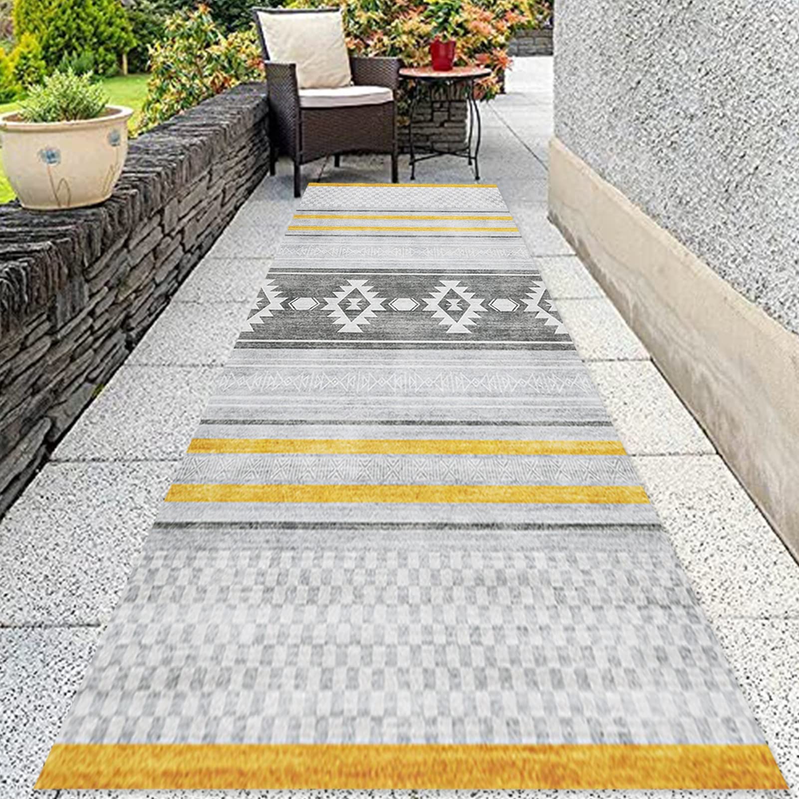 Non-Slip Hallway Runner Rug - Washable Low Pile Carpet For Bedroom, Kitchen, Or Living Room