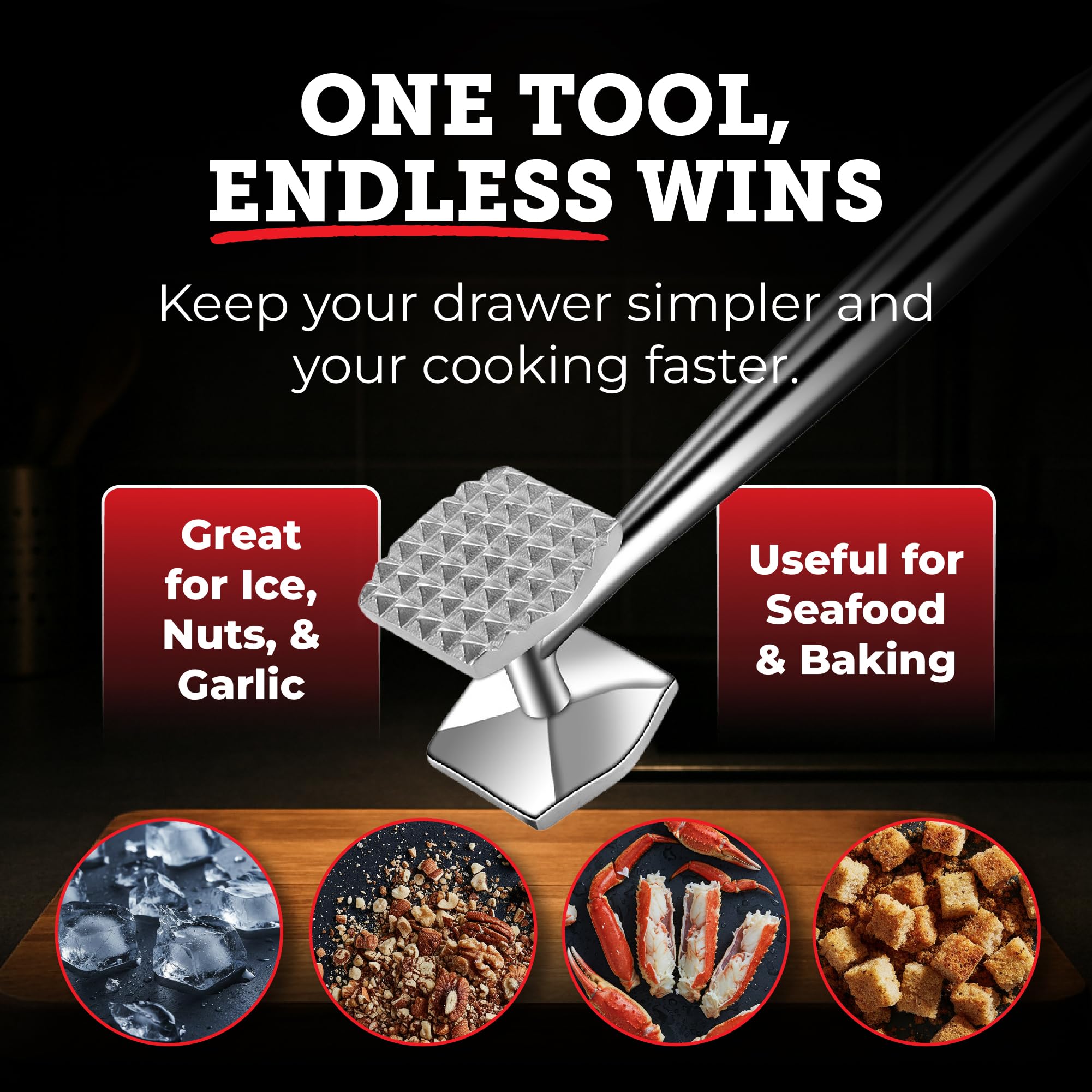Lightyear Stainless Steel Meat Tenderizer -7