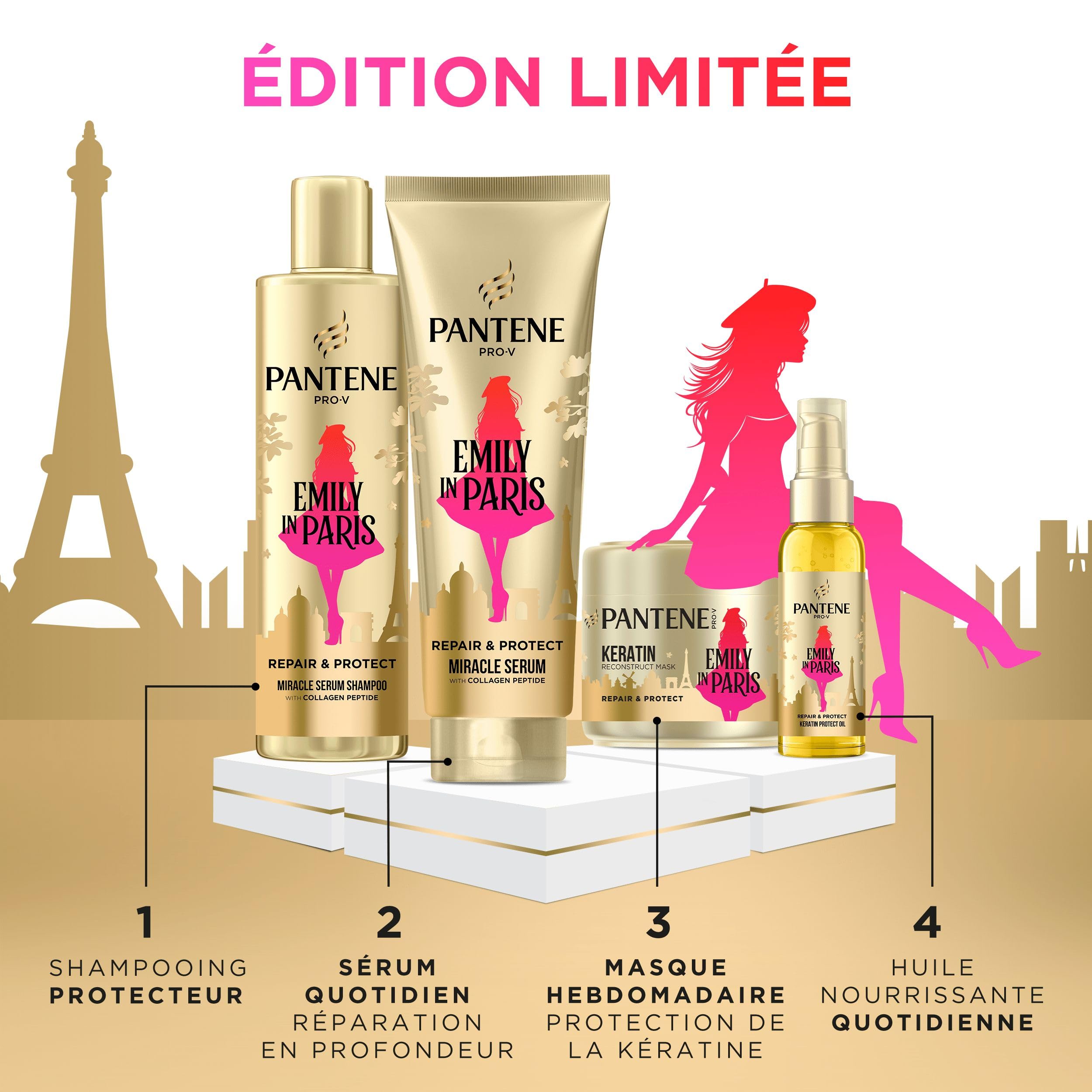 シャンプー Emily Pantene x Emily in Paris Repair & Protect Limited Edition Serum