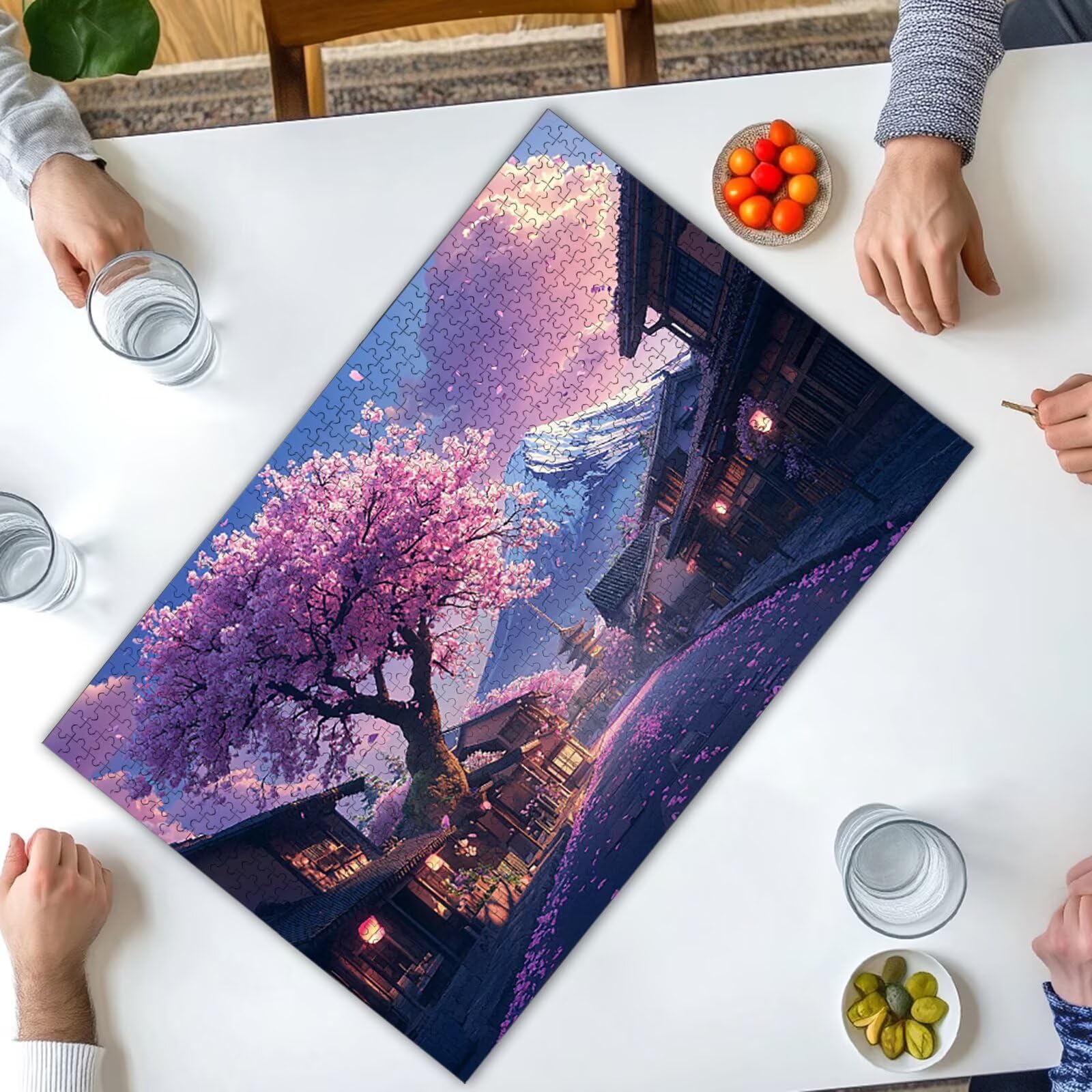 Puzzle 4000 elementów dla dorosłych, japońskie puzzle dla dorosłych i dzieci od 14 lat, duże puzzle z krajobrazem z pudełkiem do dekoracji ścian domu, prezent dla kobiety/mężczyzny, gra koncentracyjna