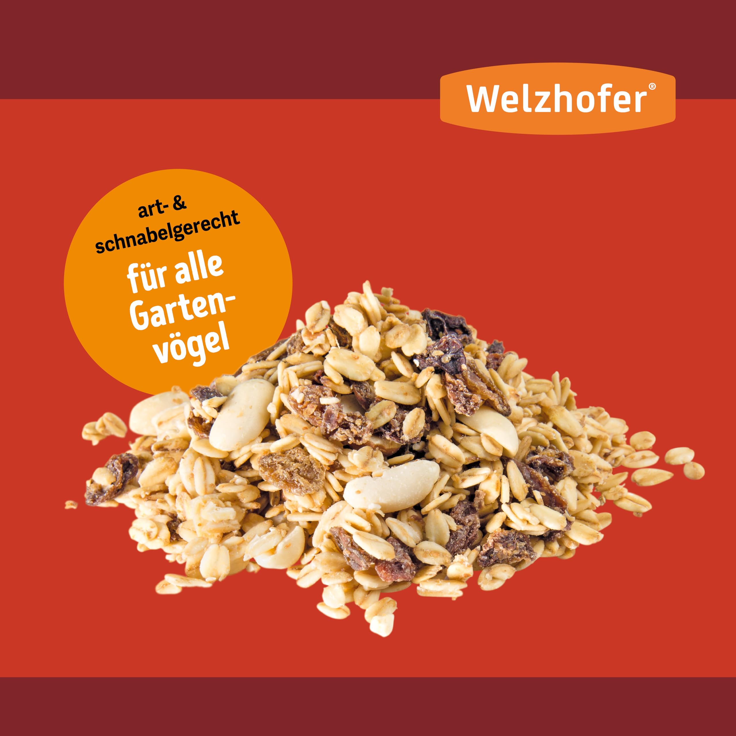 Fettfutter für Wildvögel 25kg – Hochenergetische Mischung mit Haferflocken, naturbelassenem Fett, Sultaninen und Erdnüssen. Ohne Zusatzstoffe. Artgerecht für das ganze Jahr.