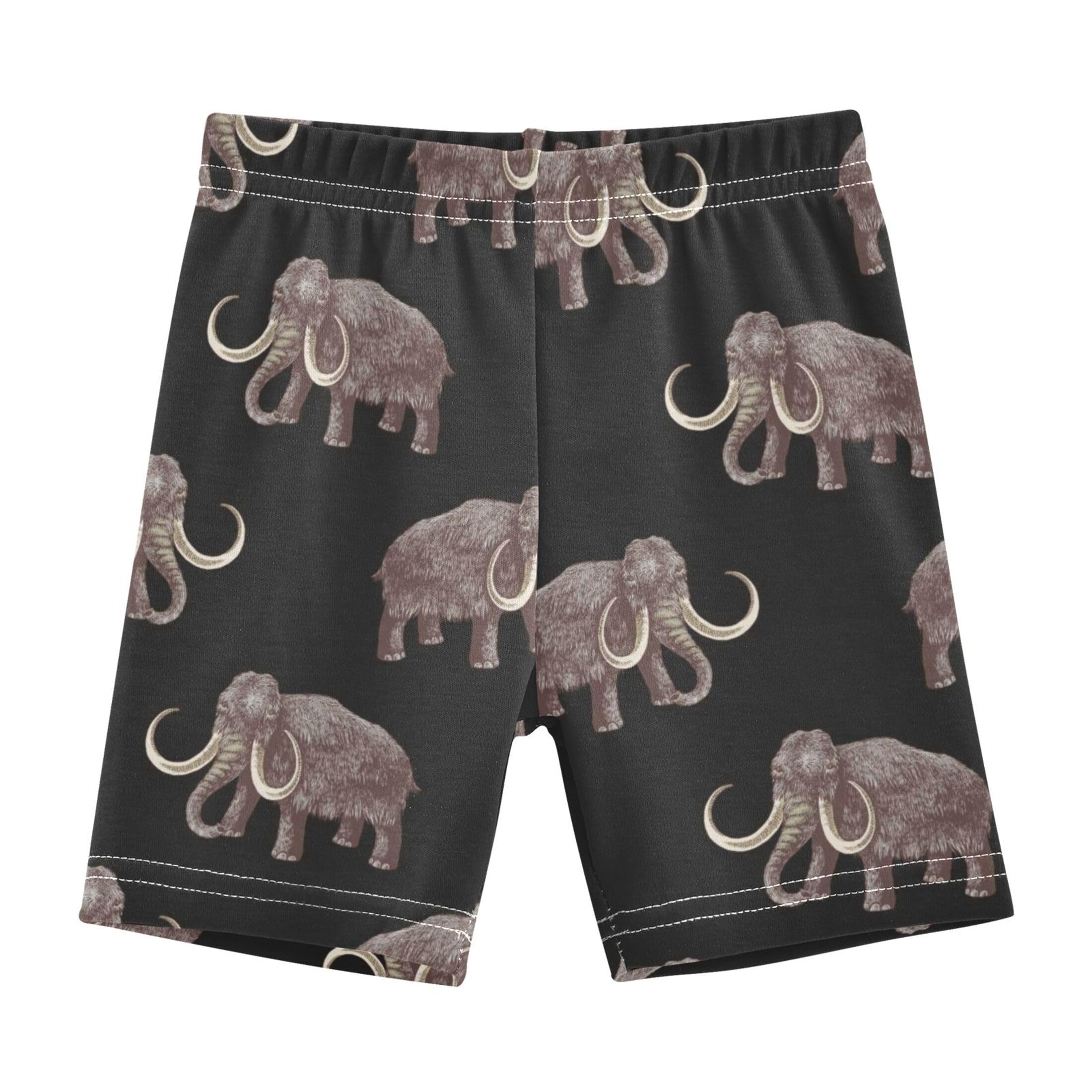 Vozoza Mammoth Animal Black Toddler Girls Shorts Under Dress Cartwheel Shorts Legging Summer Outfits Clothes Size 5T