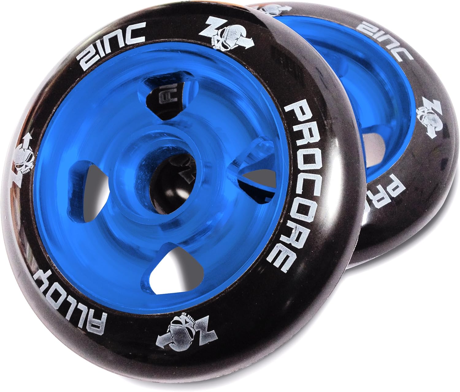 Zinc Pro Core Wheels High Bounce CNC Cast Alloy Blue