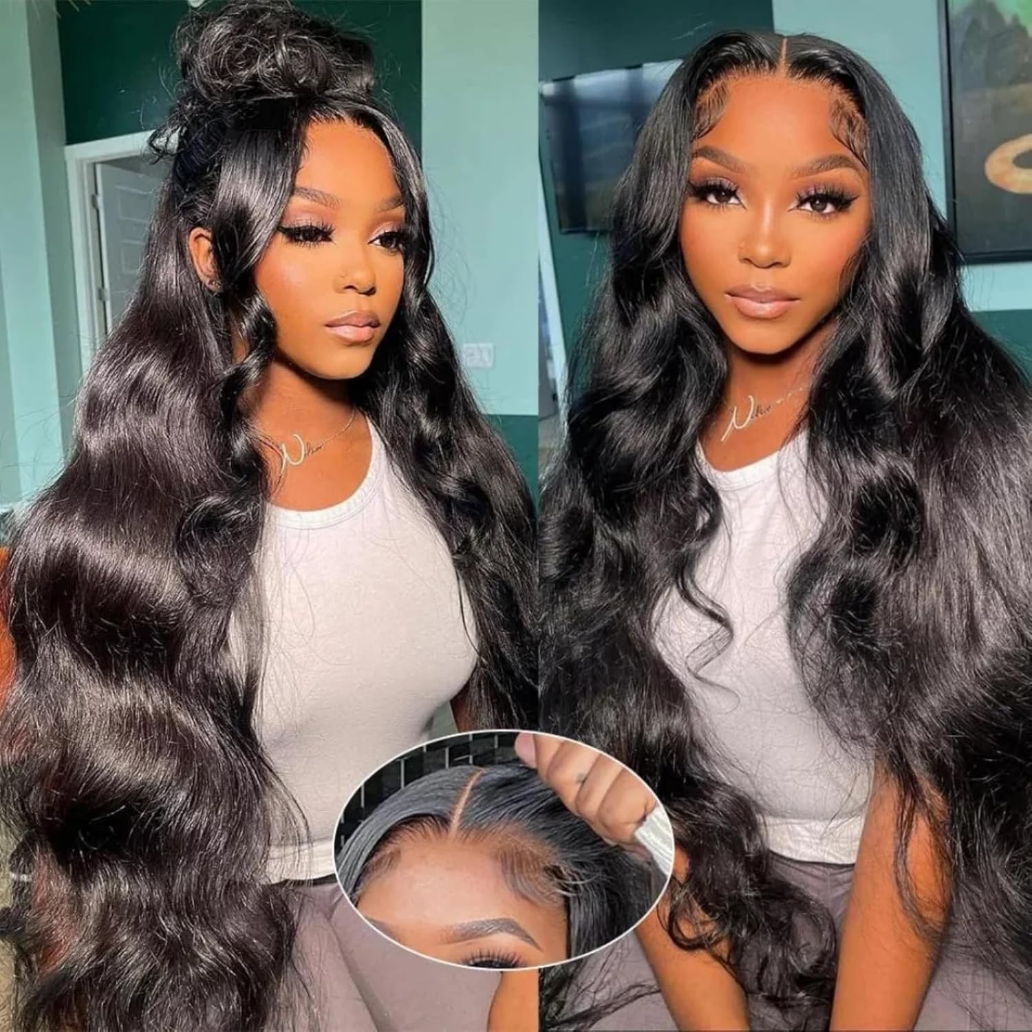 Wiggins Wig 13x6 HD Lace Front Wigs Human Hair 200 Density Body Wave Glueless Wigs Human Hair Pre Plucked Pre Cut Body Wave Lace Front Wigs For Black Women 22 Inch