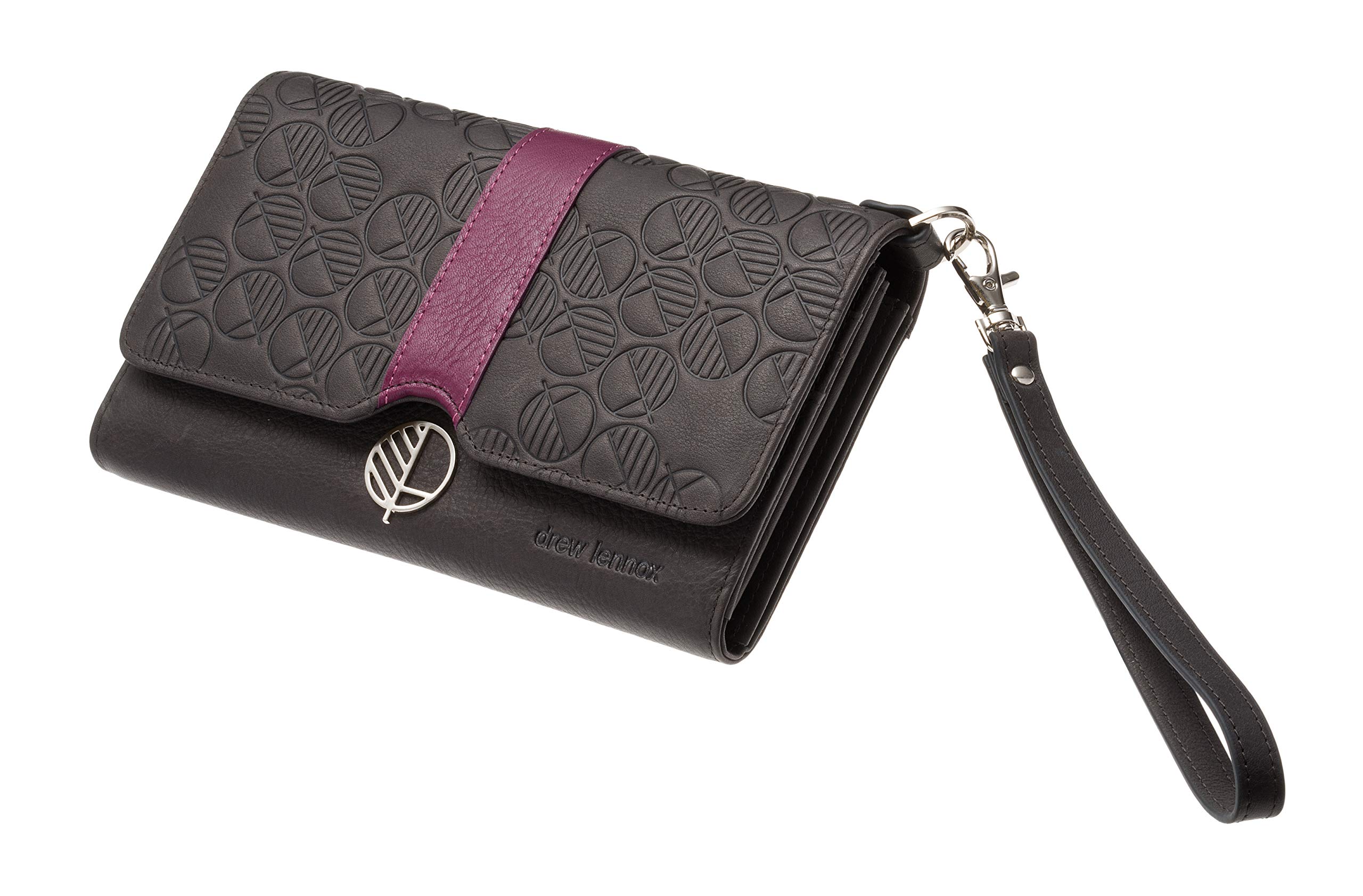 Drew Lennox Clutch Bag Purse and Womens Wallet. Sumptuous British Leather.