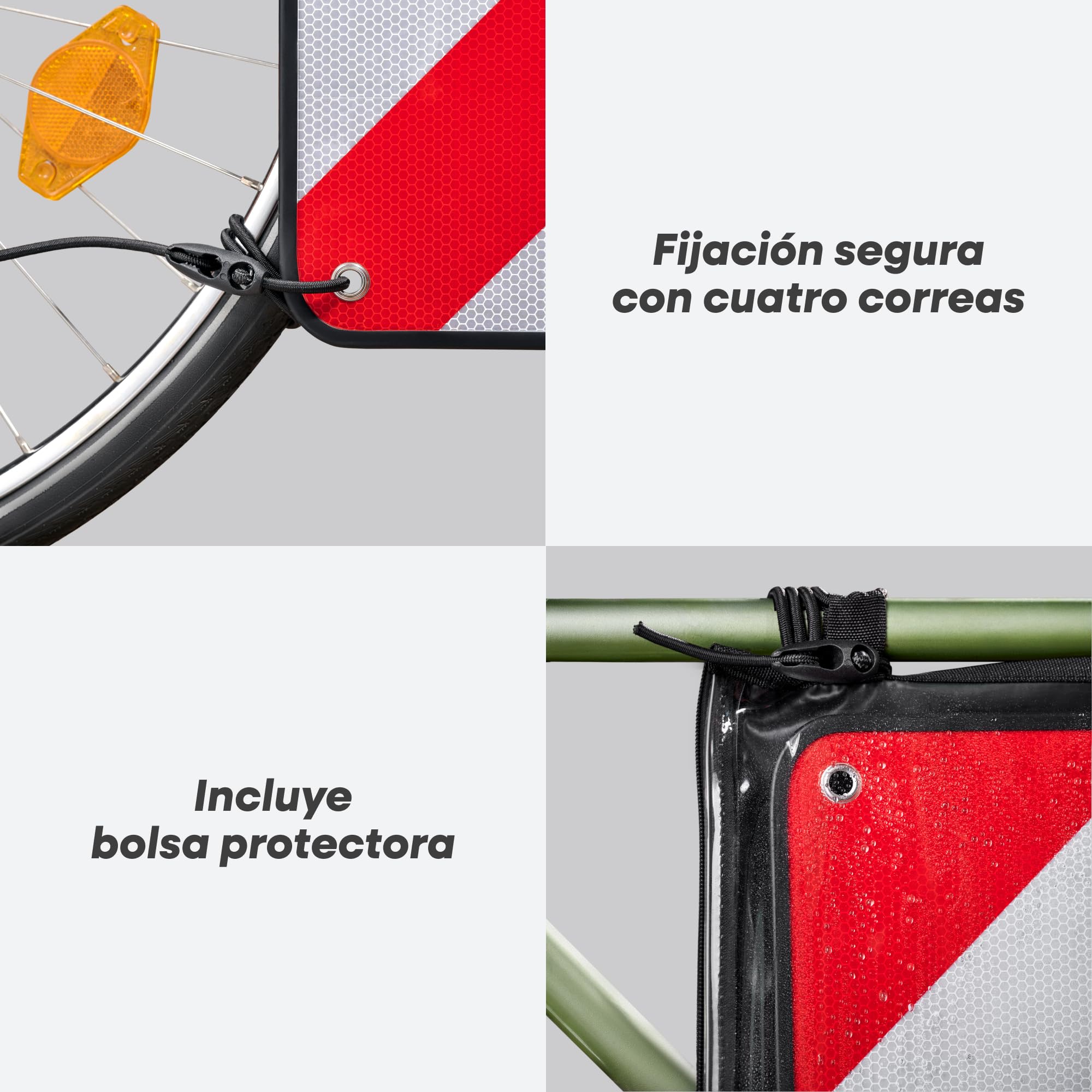 Prowiste Placa V20 Homologada – Señal V20 para portabicicletas – ECE R70 – Válida en Italia, España & Portugal – Aluminio Robusto – Montaje fácil con Correas & Bolsa (50×50 cm) | Aluminio robusto, fácil montaje con correas tensoras, incluye bolsa, señal d