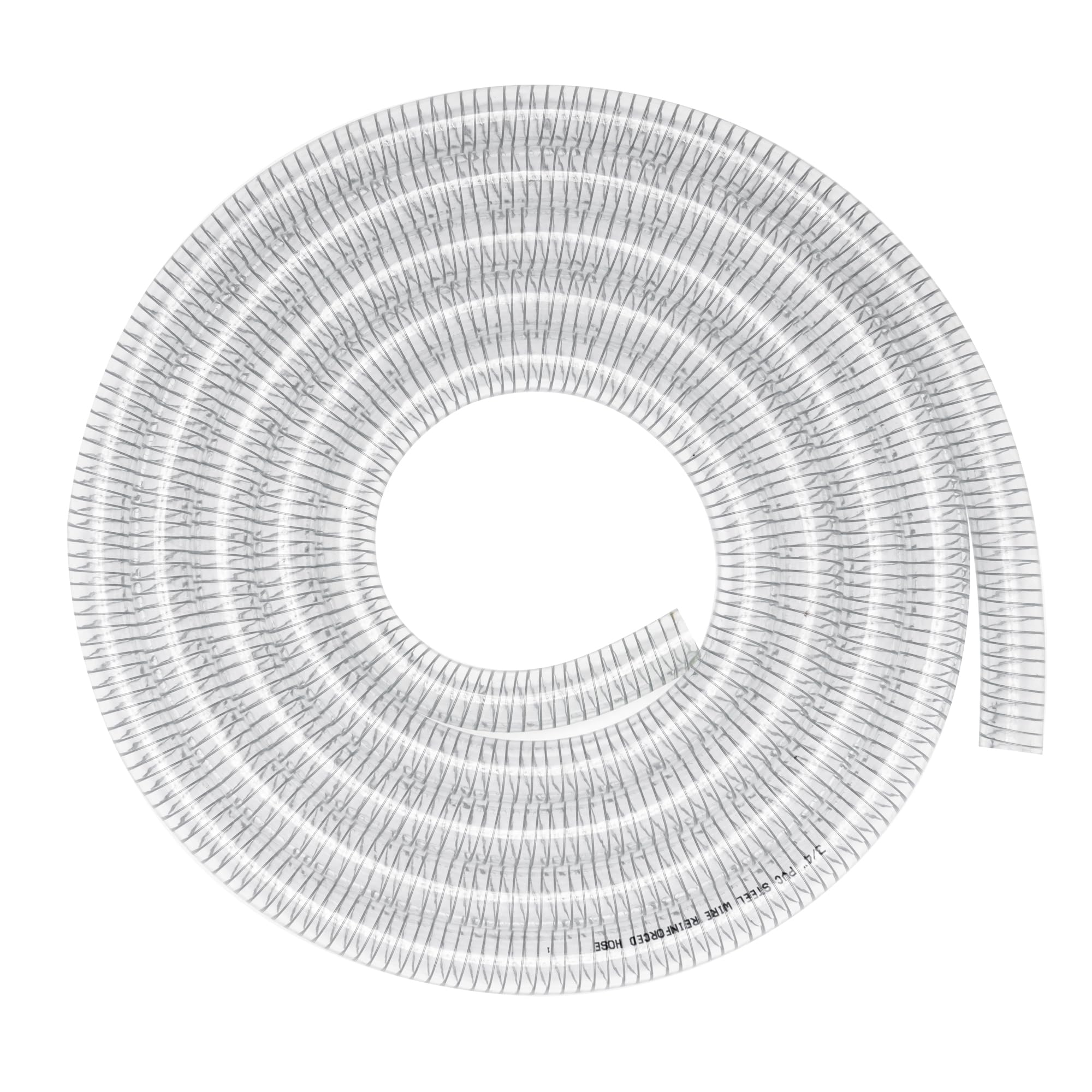 5/8"id-50ft PVC Reinforced Tubing Steel Wire Suction Flexible Hose Vinyl Tubing Heavy Duty PVC Vacuum Hose Drain Fuel Oil Gas Water for Marine Bilge