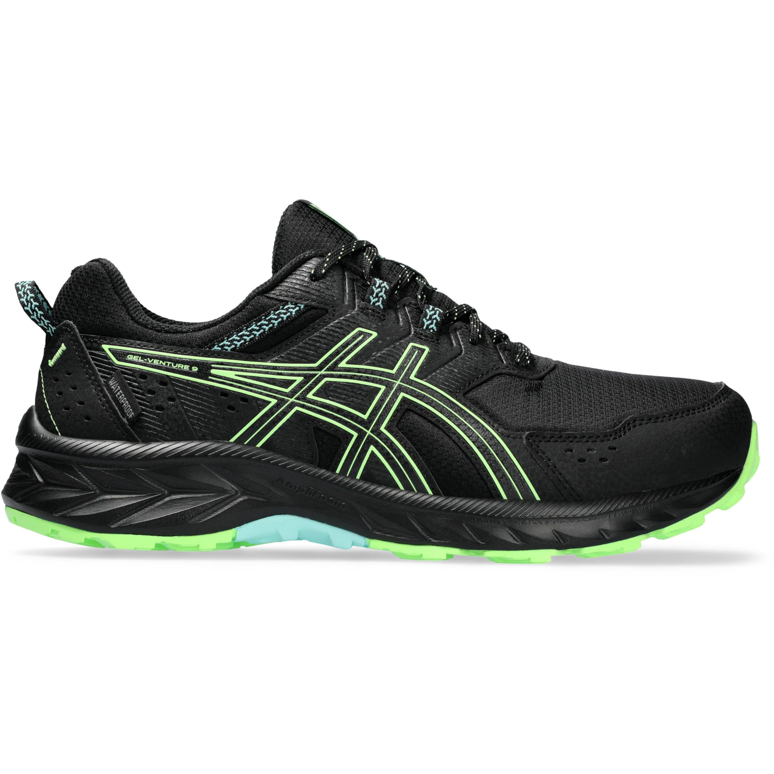 ASICS Mens Gel-Venture 9 Waterproof Black/Illuminate Green Running Shoe - 11 UK (1011B705.002) (B0CKTCQ7HD) Amazon Price History, Amazon Price Tracker