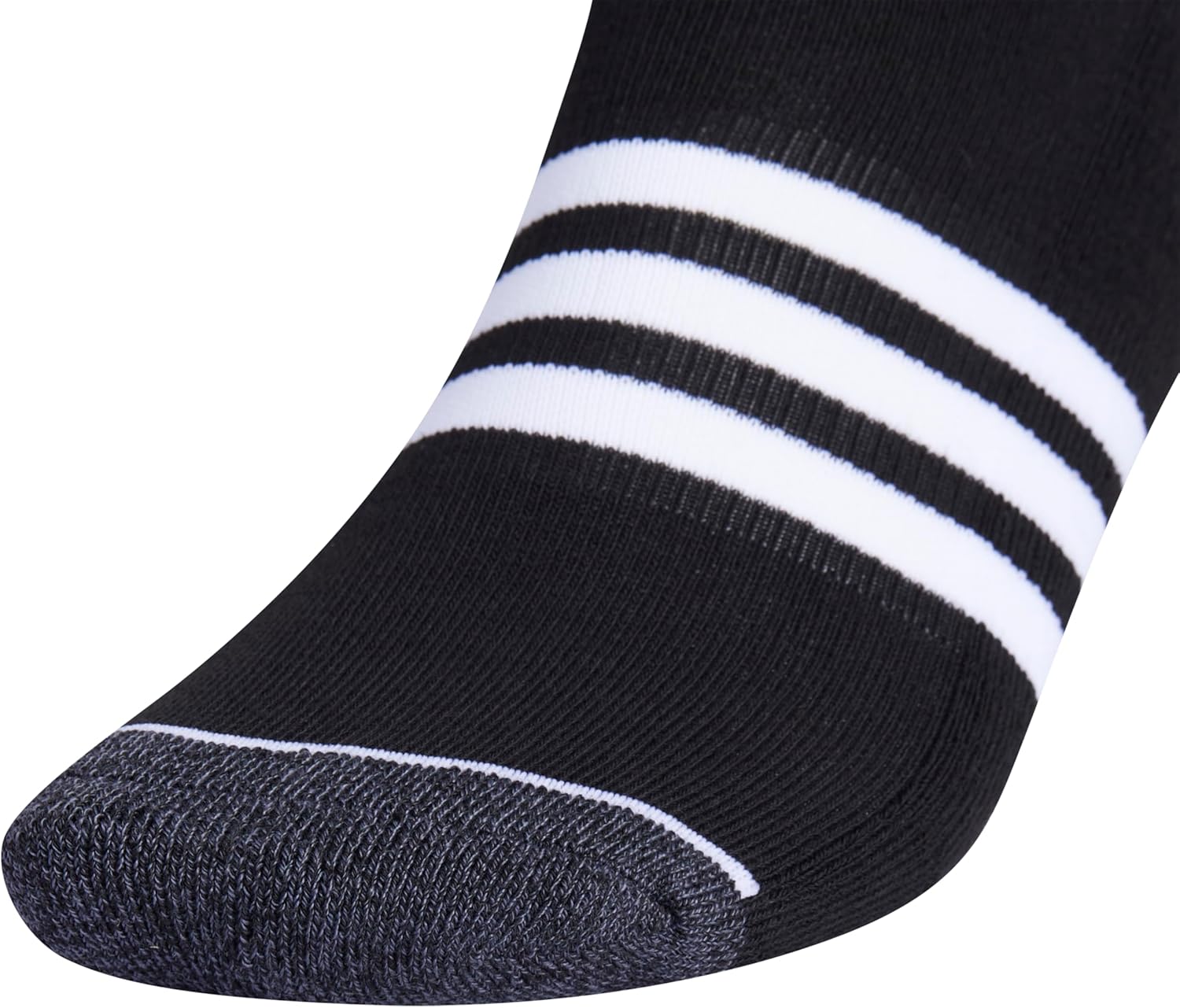 adidas mens 3-stripe No Show Socks With Arch Compression for a Secure Fit (3-pair) No Show Sock - Image 2