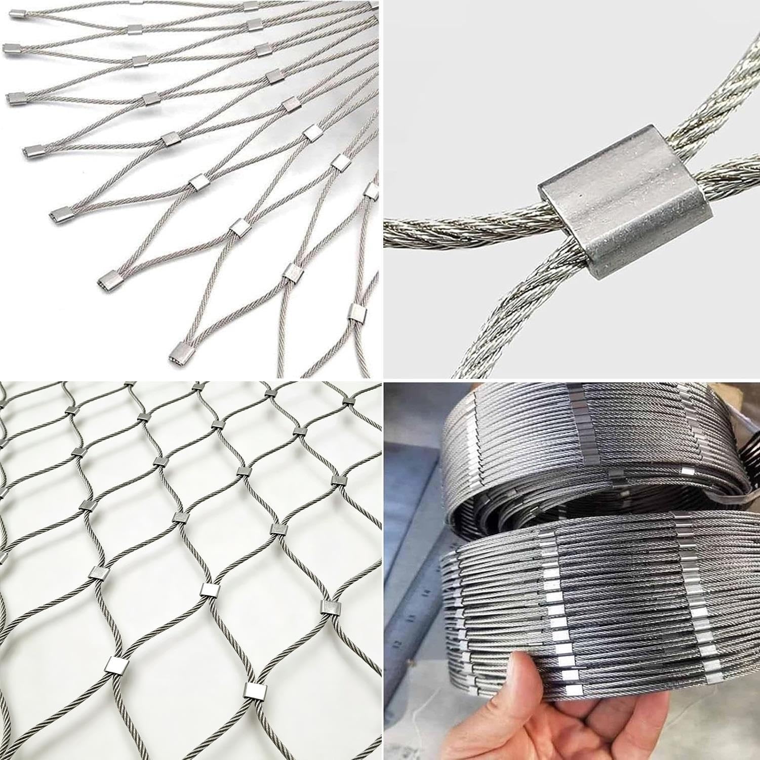Red de Cuerda Tipo X de Acero Inoxidable, Valla de Seguridad