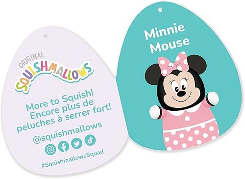 Miniatura 5 de Squishmallows Peluche oficial de Minnie Mouse HugMees de Disney original de 10 pulgadas, tamaño mediano, ultrasuave