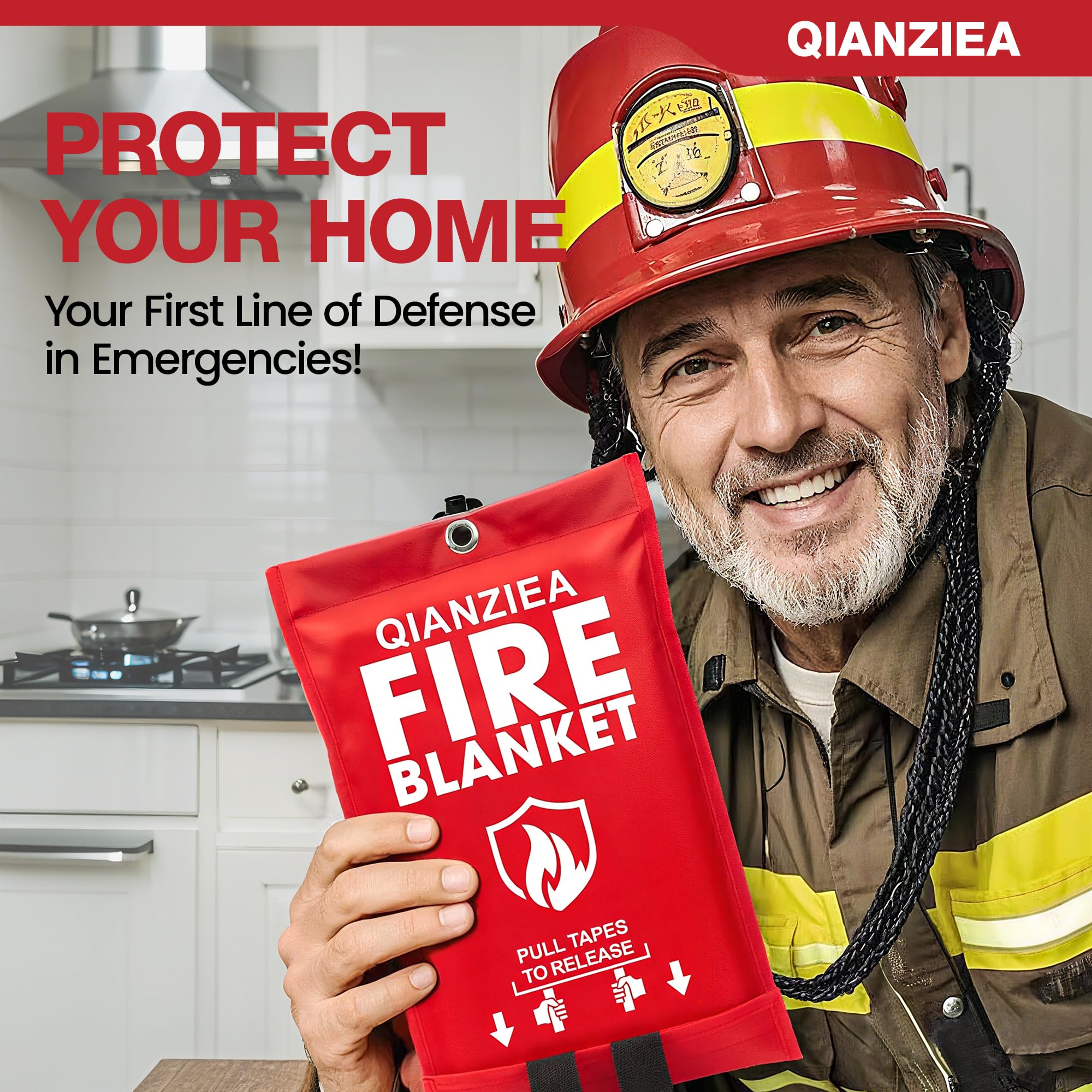 QIANZIEA Fire Blanket,2 Pack,40