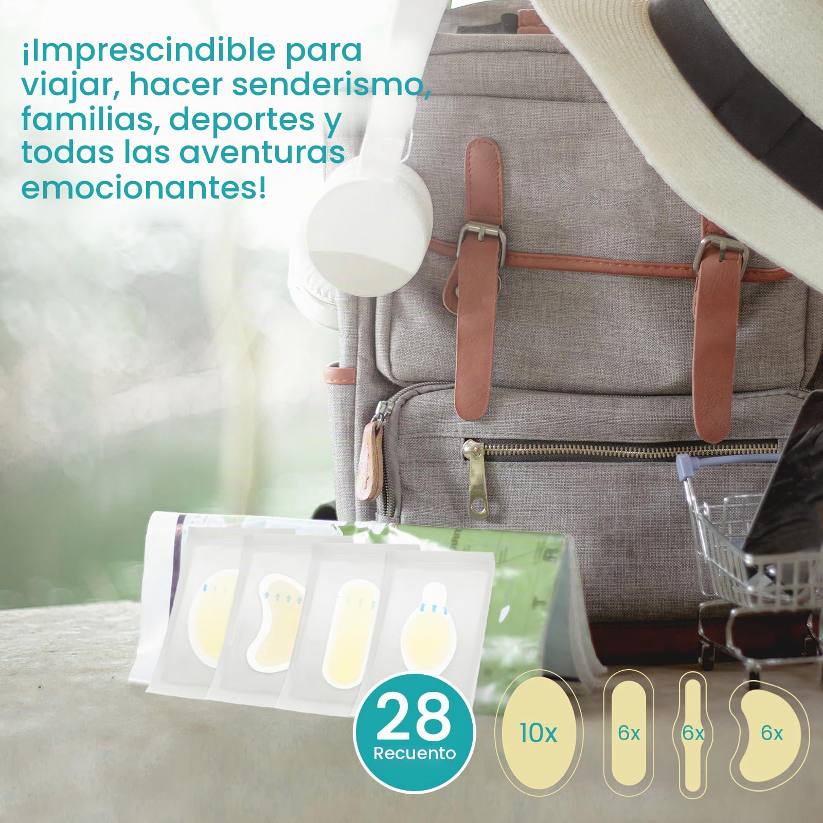 Promifun Almohadillas para ampollas, 28 unidades, resistentes al agua, vendas hidrocoloides para pies, dedos y talones, almohadillas de gel para prevención y recuperación, paquete variado
