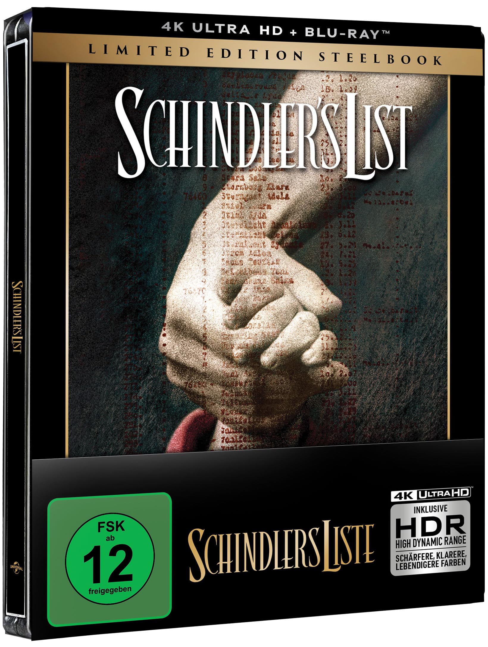 Schindlers Liste   (4K UHD Filmposter   Steelbook) (4K Ultra HD | Blu-Ray)