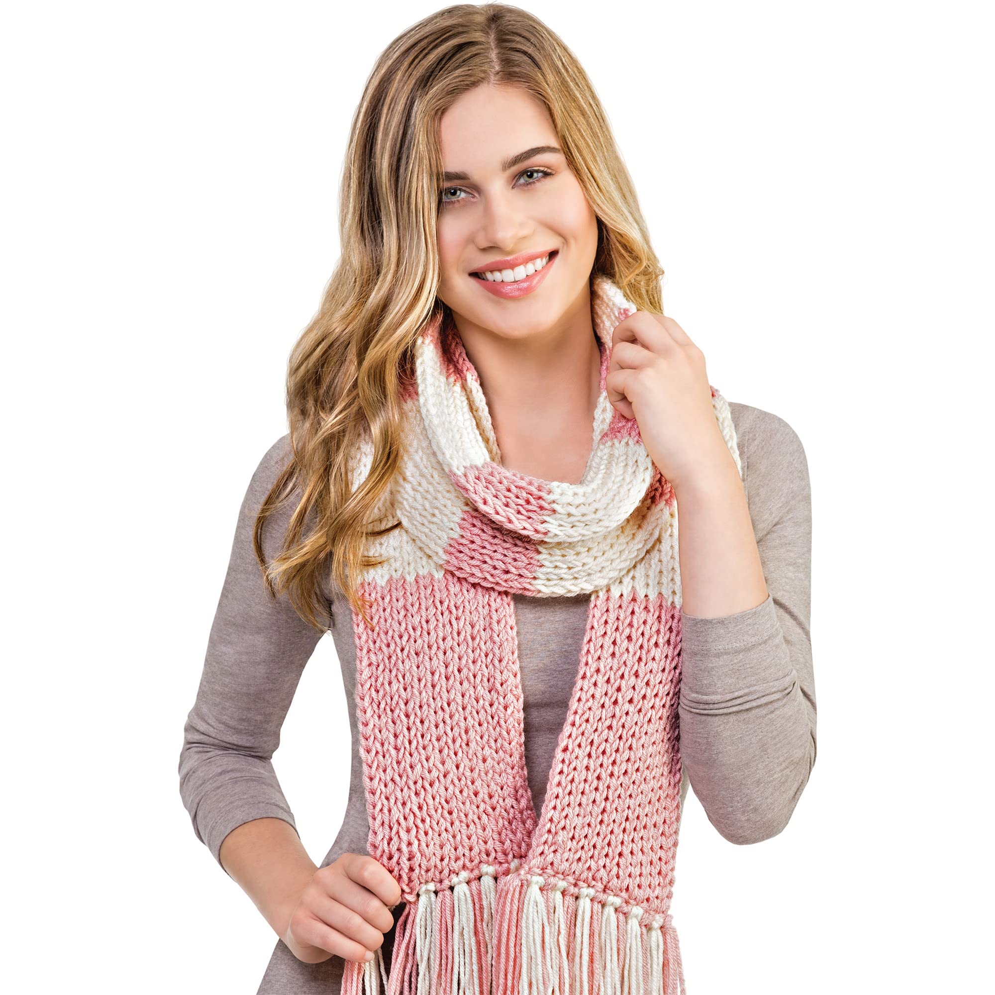 Boye Plastic Rectangular Loom Knitting Set, 36 Pegs and 15" Long, Multicolor 4 Piece - Image 6