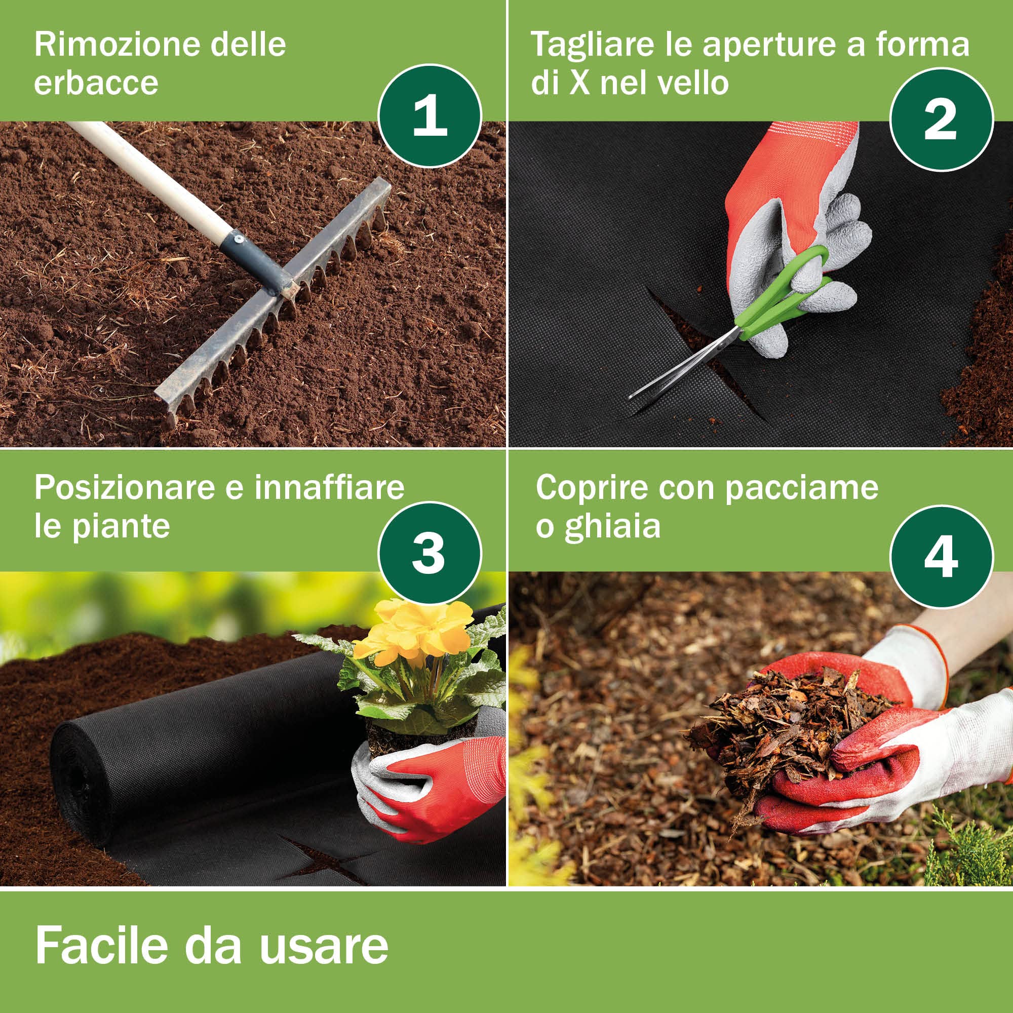 Moorland Telo Pacciamatura 30m² Telo Anti Erbacce permeabile Gardur - 2m di Larghezza - Telo pacciamatura Resistente agli Strappi 100% Reciclabile - Resistente ai Raggi UV - per Giardini e terrazze