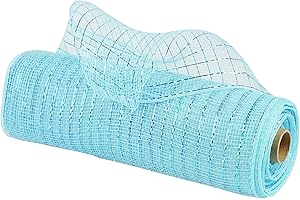 MEEDEE Light Blue Deco Mesh: Elevate Your Decorations with Mesmerizing Blue Shimmer