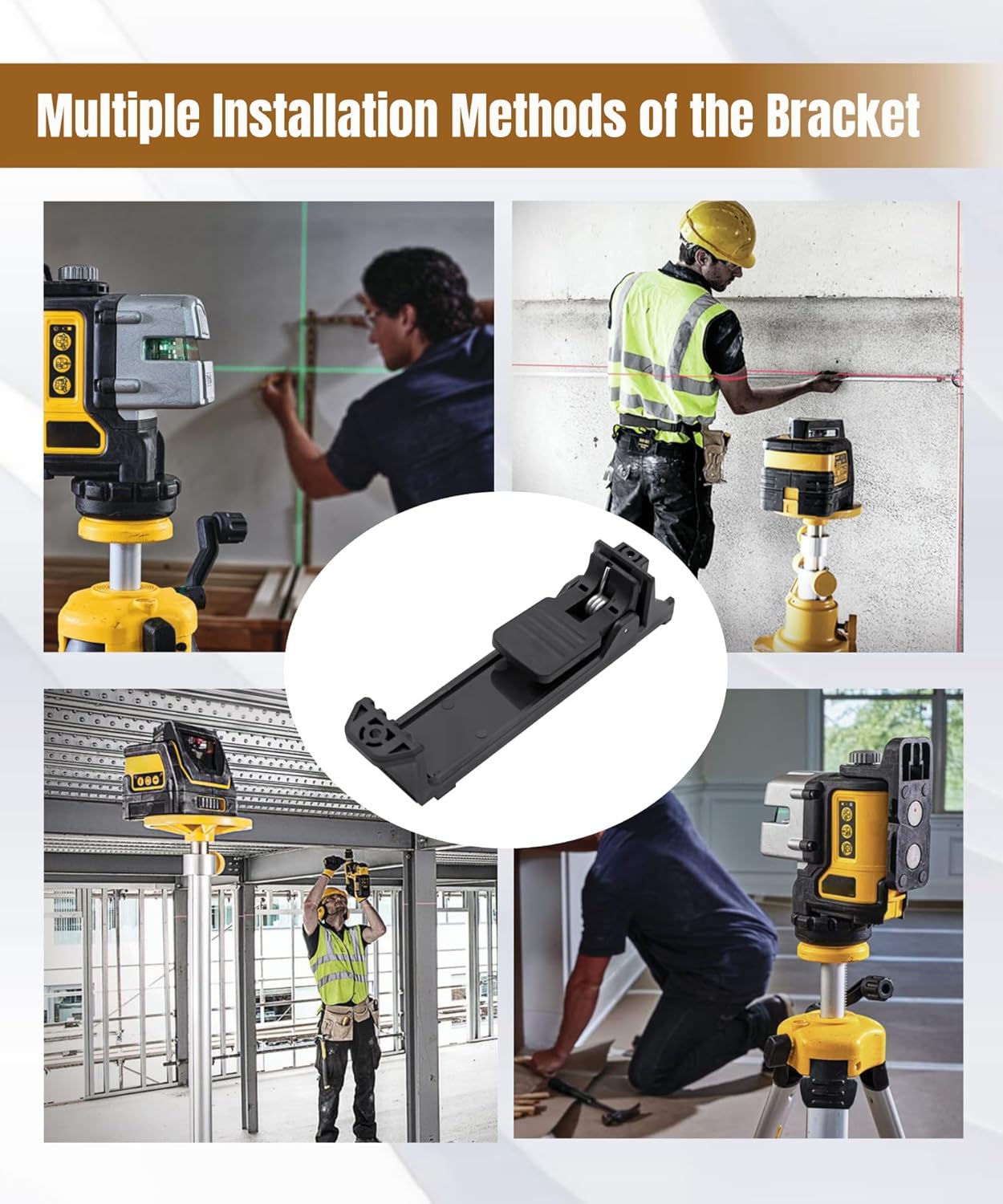 N425527 Wall Mount Level Support Fit for DeWalt Laser Level DW0811LG DW0811LR DW0822LG DW0822LR DW0825LG DW0825LR DW088LG DW088LR DW089LG DW089LR