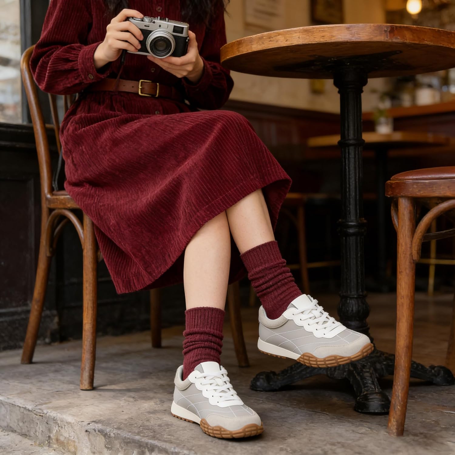 COOLLULU Women Casual Sneakers Lightweight with Foam Insole Running Walking Shoes-Non-Slip Comfortable Lace Up Fashion Sneakers for Women Trendy - Image 7