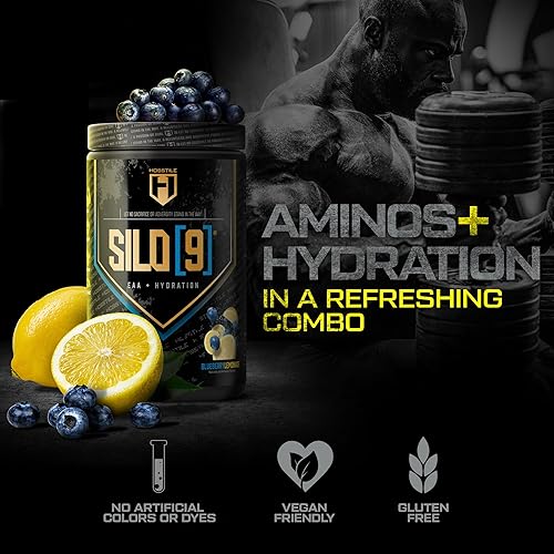 Miniatura 3 de HOSSTILE SILO9 Aminoácidos esenciales, polvo EAA y BCAA, soporte de hidratación de electrolitos, mejora el crecimiento muscular y la recuperación,