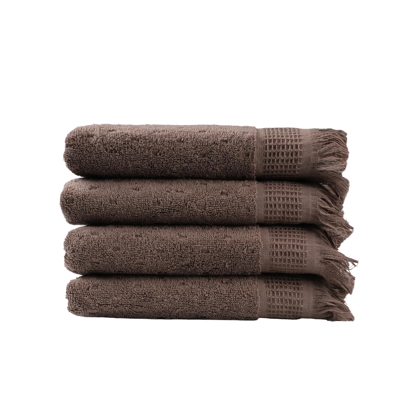 SOFE H L NADIAS Luxury Hand Towels Set of 4 Coffee 16 x 28 Light Premium Soft Durable