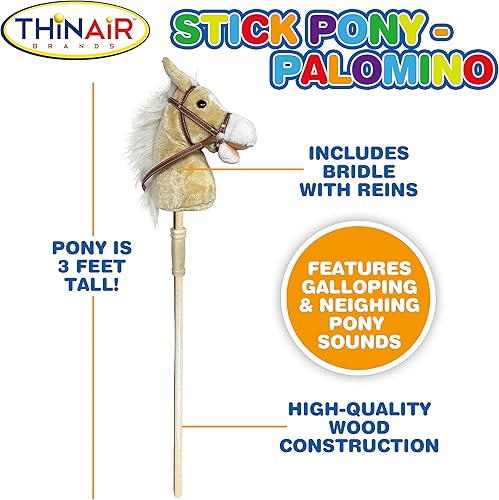 Miniatura 9 de Nature Bound Stick Horse  Caballo de pasatiempo hecho a mano de felpa  Stick Pony proporciona un divertido juego de simulación para niños pequeños y