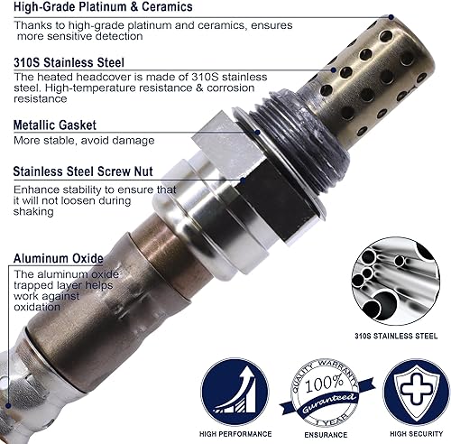 Miniatura 2 de HiSport 350-34581 Sensor de oxígeno O2 calentado compatible con Buick Allure Enclave Rainier, Cadillac CTS DeVille, Chevrolet Avalanche, GMC Acadia,