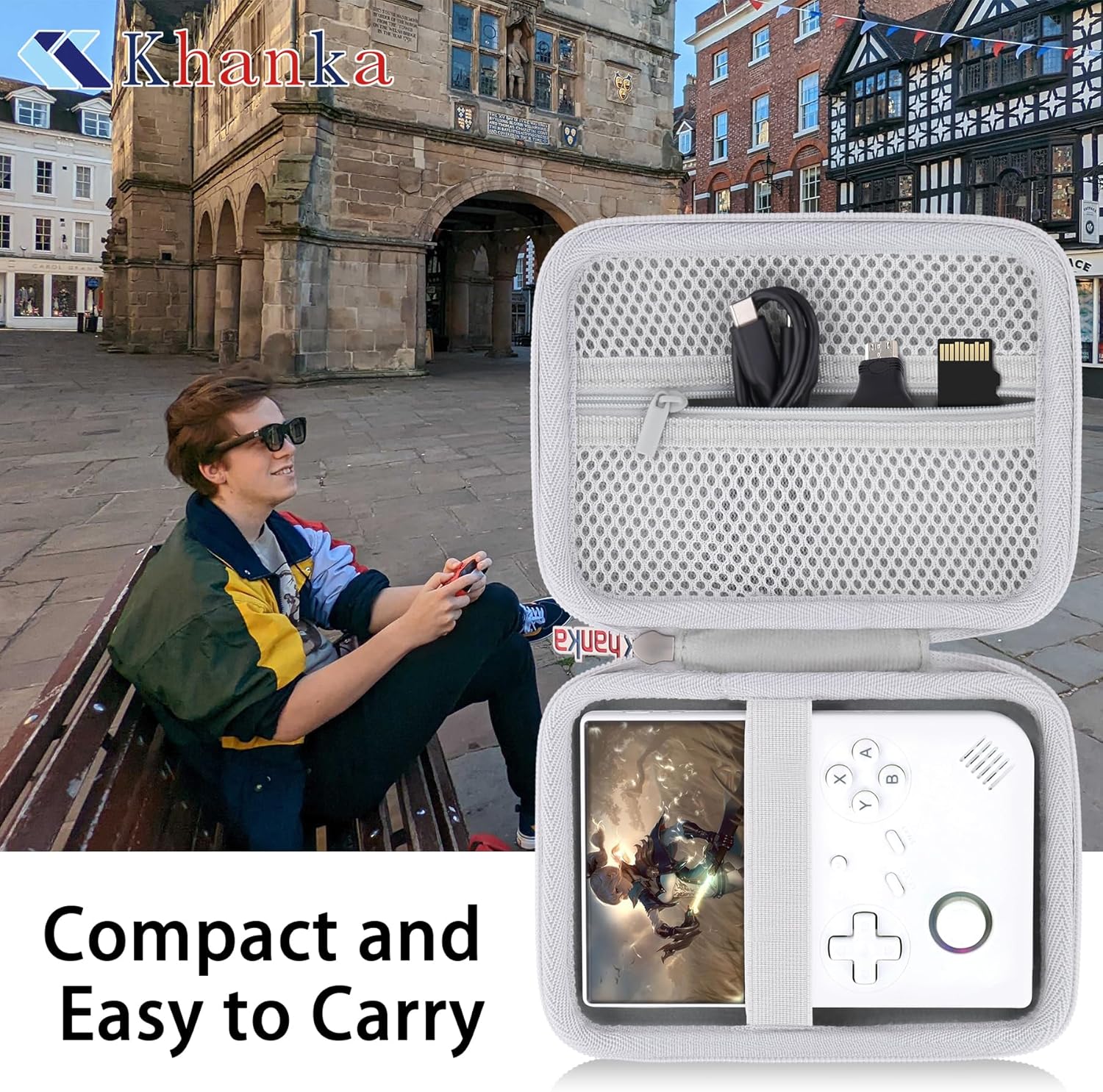 khanka Hard Travel Case Replacement for RG40XX V Retro Handheld Game Console,Case Only.