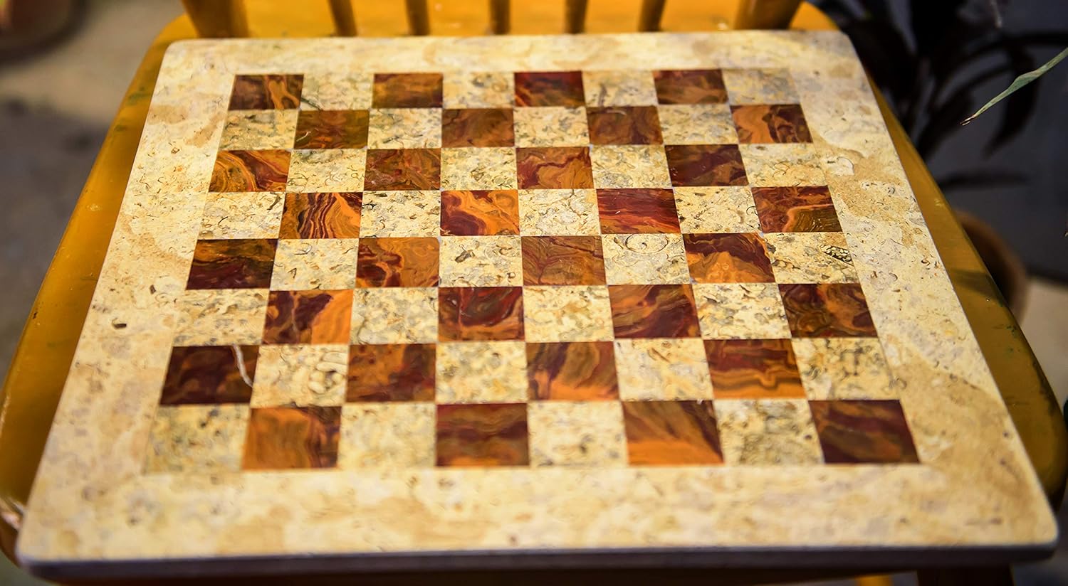 Suреr Dеаl Prоduсt 15 Inches Dark and Light Brown Weighted Chess Set - Unique Chess Set with 32 Chess Pieces - Large Marble Chess Set Ideal for Home Décor - Best Tournament Chess Set & Home décor Gifts Flаѕh Dеаlѕ - 80% оƒƒ 15 Inches Dark and Light Brown Weighted Chess Set - Unique Chess Set with 32 Chess Pieces - Large Marble Chess Set Ideal for Home Décor - Best Tournament Chess Set & Home décor Gifts