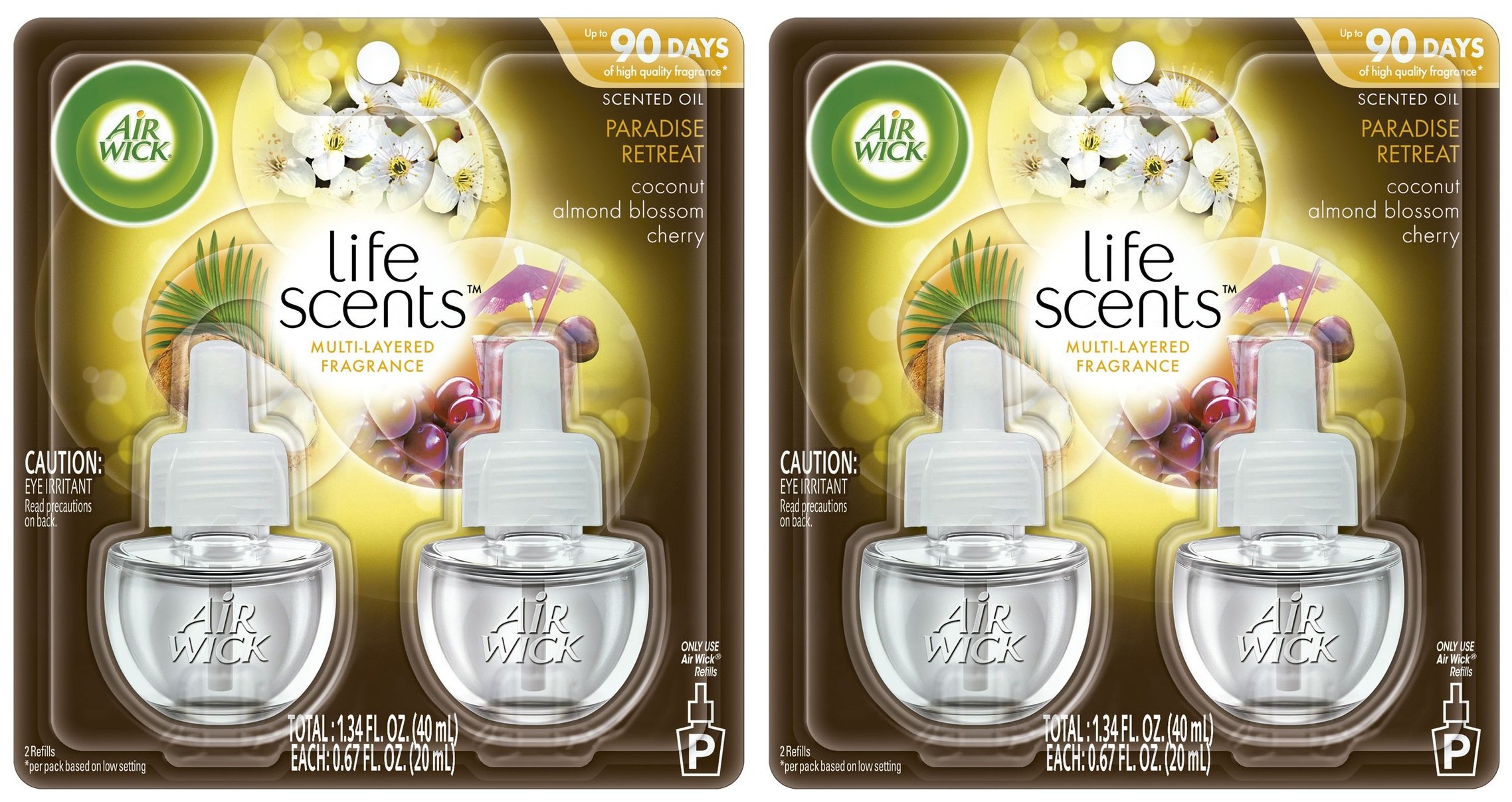 Air Wick Life Scents Paradise Retreat Scented Oil Refills packaging