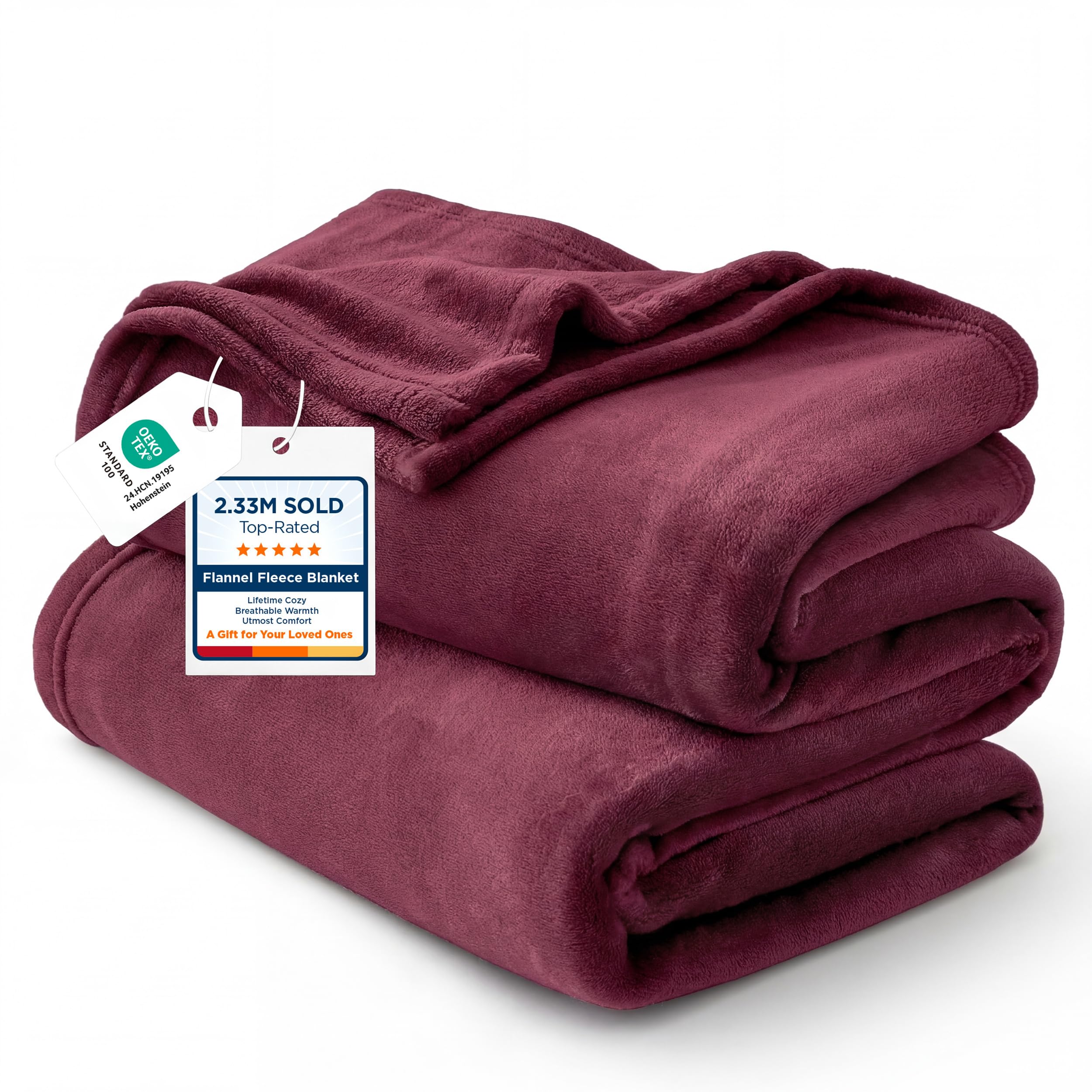 Bedsure GentleSoft Fleece Throw Blanket Red - 300GSM Blankets for Couch, Sofa, Bed, Soft Lightweight Plush Cozy Throws for Toddlers, 50x60 inches
