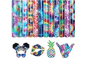 Vibrant Tie-Dye HTV Vinyl for Seamless Watercolor Designs