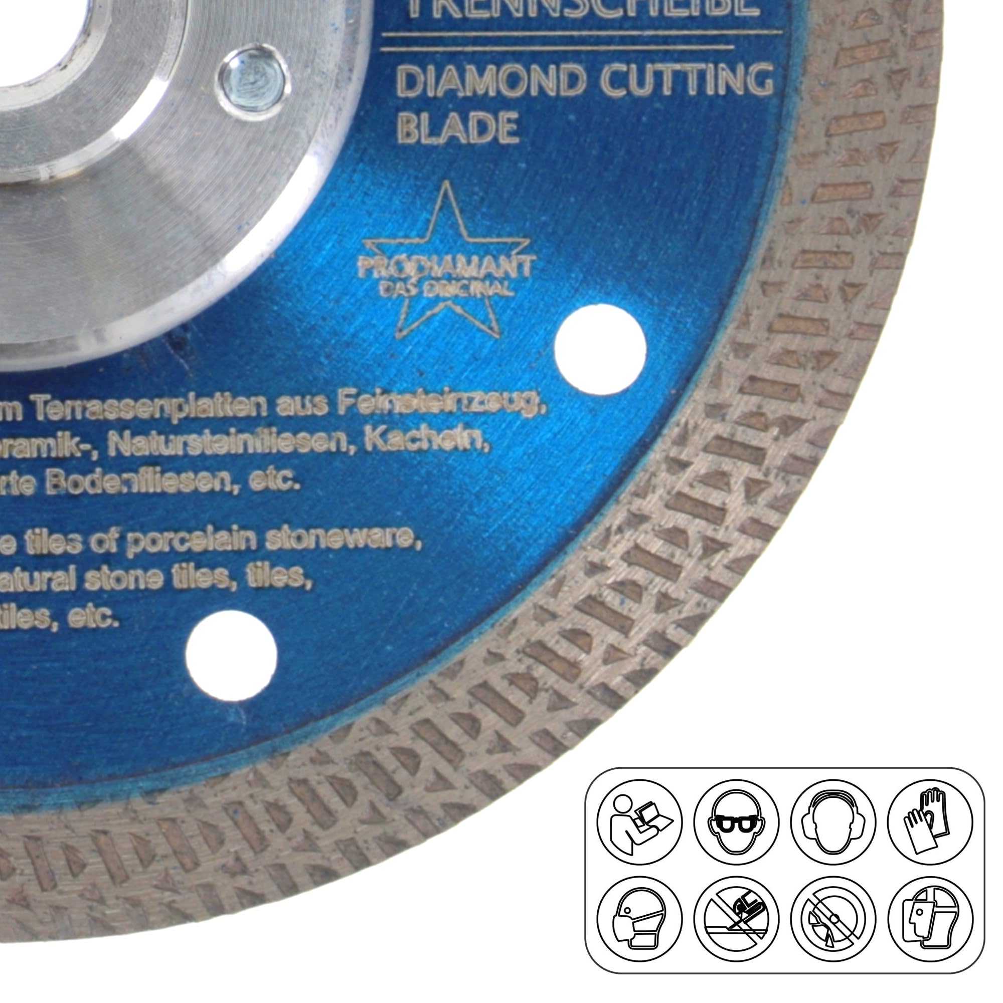 PRODIAMANT F50 diamentowa tarcza tnąca 125 mm M14 kołnierz gresu porcelanowego płytki ceramiczne