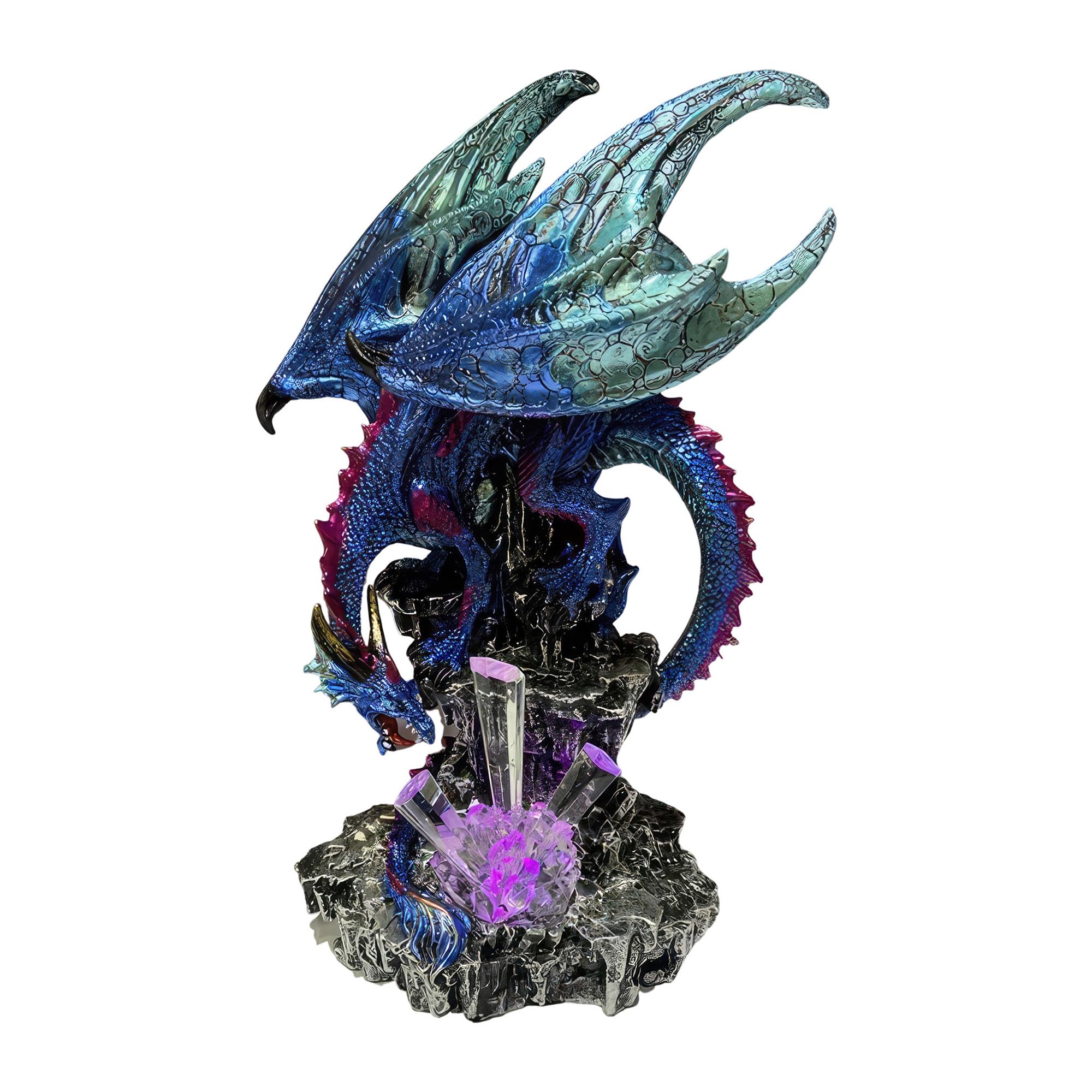 Figurine dragon bleu ICE ARMOR 31 cm cadeau de pendaison de crémaillère