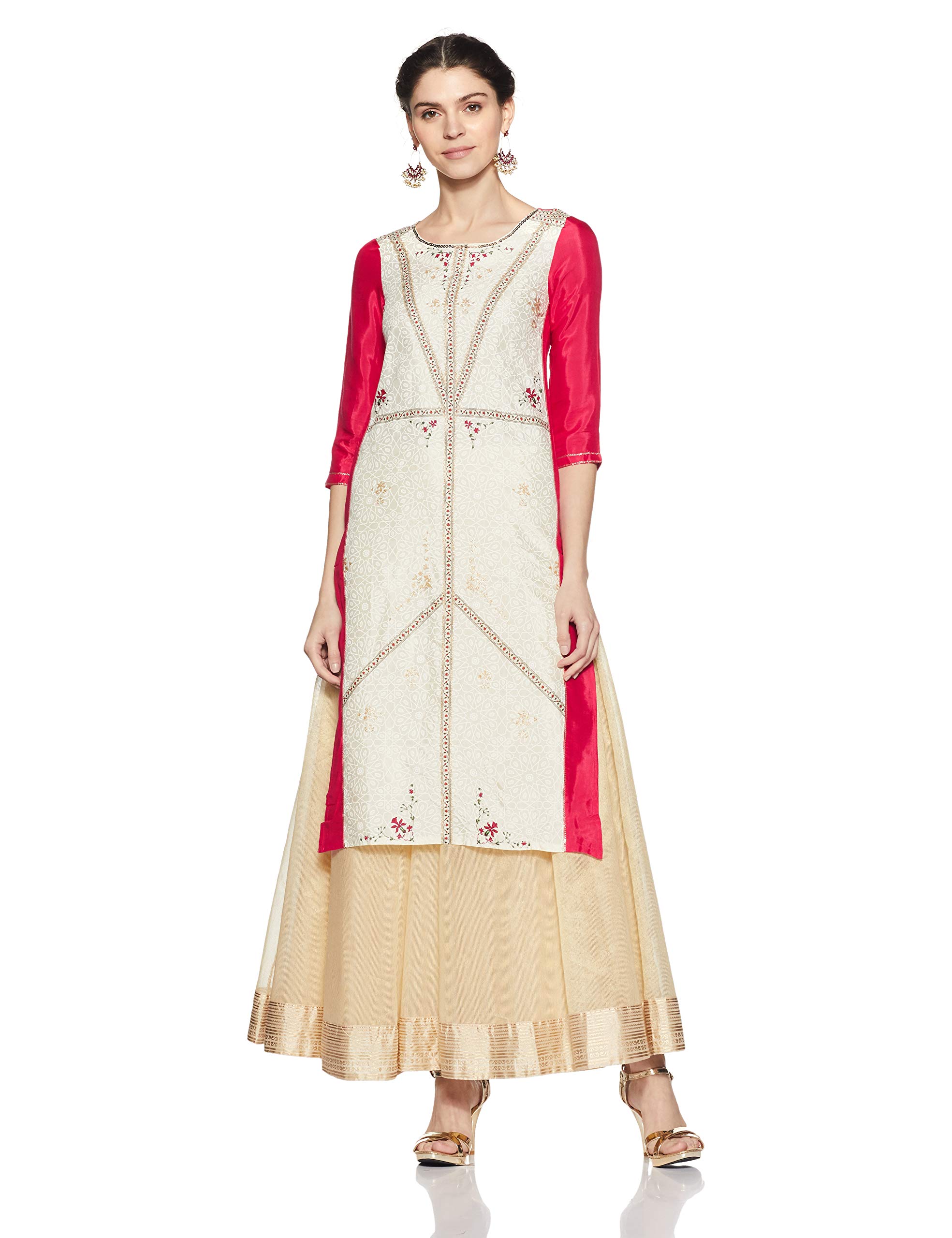 W for Woman Women's Viscose Straight Kurta
