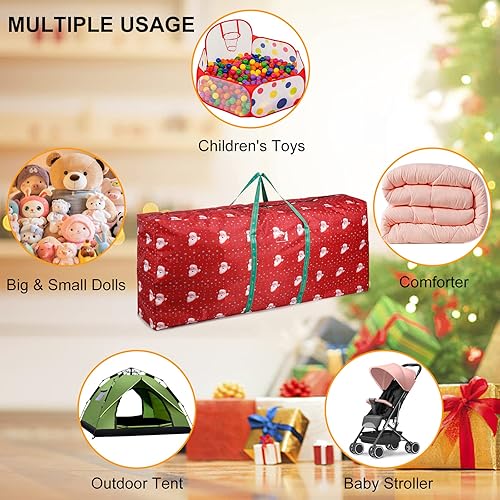 Miniatura 5 de YueBags Bolsa de almacenamiento para árbol de Navidad para árbol artificial de 7.5 pies, 8 pies, 9 pies, bolsas de árbol desmontadas de Navidad