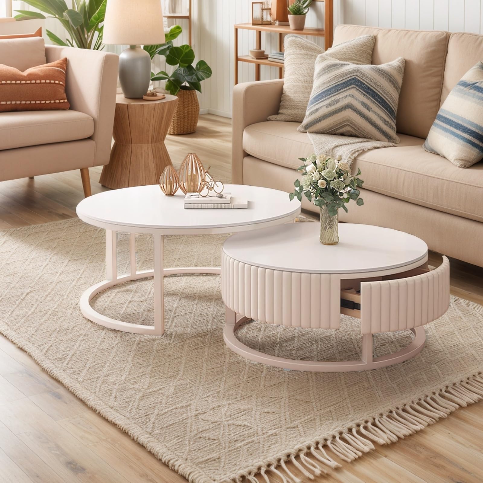 thumbnail: Gecheer TV Kast Van Massief Grenen – Lowboard 110x30x40 Cm In Wit – Ruim Opbergmeubel Voor Woonkamer