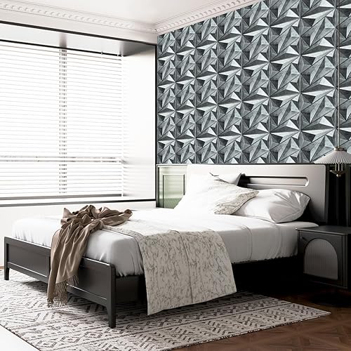 Miniatura 33 de Art3dwallpanels Paquete de 33 paneles de pared 3D de diamante para decoración de pared interior, paneles de pared con textura de flores de PVC