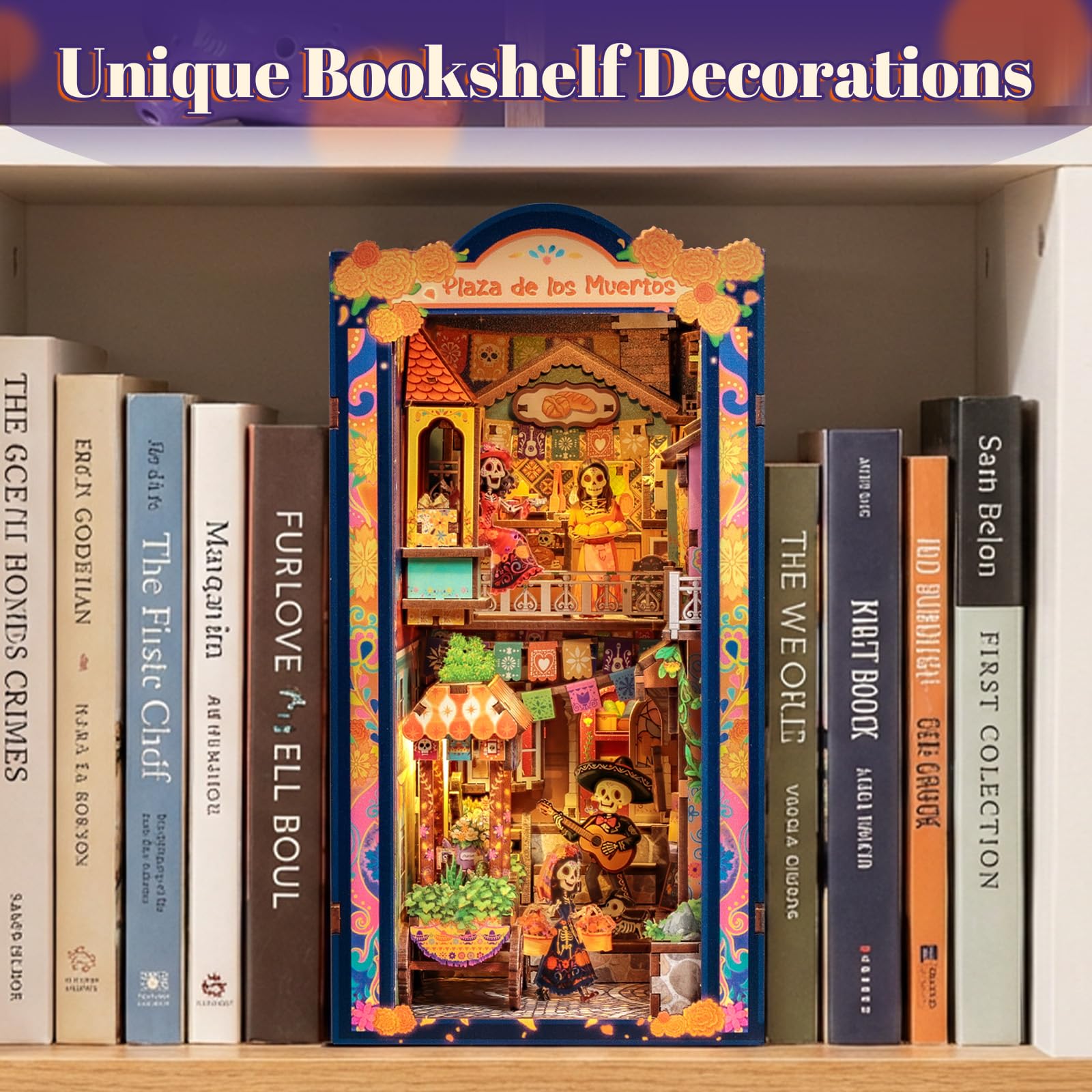 Amazon.com: Fsolis Book Nook Kit for Adults - Día De Muertos | DIY