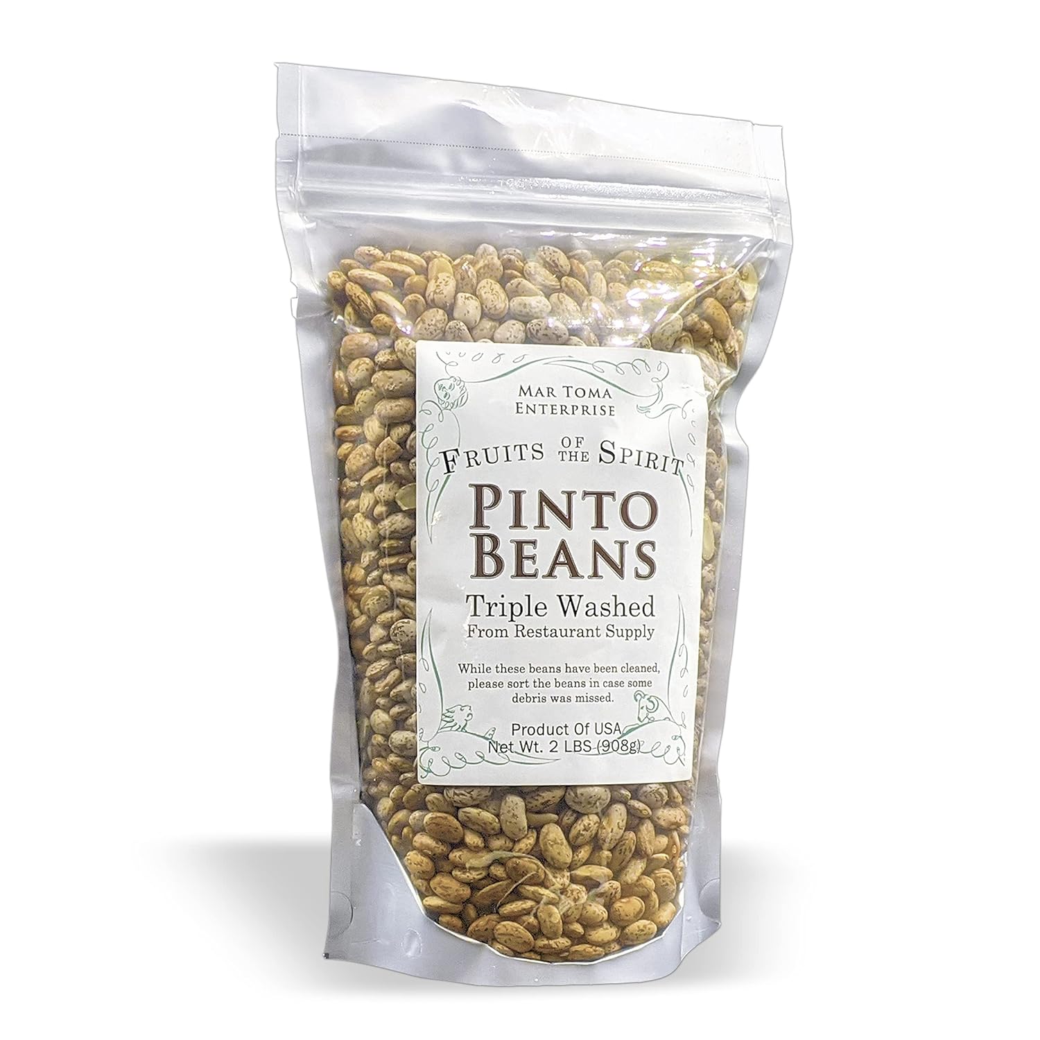 FOTS Pinto Beans Dry Bulk (2 Pounds) Perfect Refried