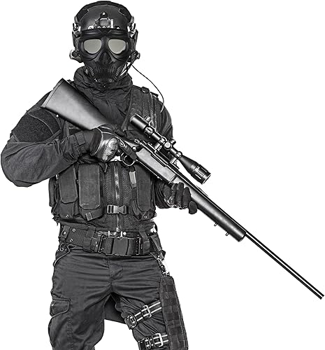 Miniatura 6 de Máscara de calavera Airsoft de cara completa, máscara de paintball, máscara táctica, máscara negra antivaho para motocicleta, gafas de motocross