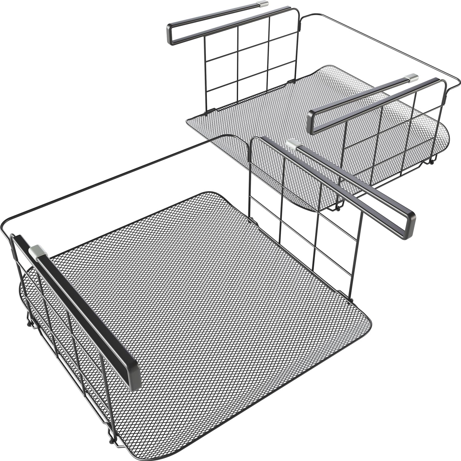 KD Essentials – 2x kosz pod półką – siatka | Elastyczne i higieniczne: Użyj tych organizerów pod półkami (zestaw dwóch) wszędzie tam