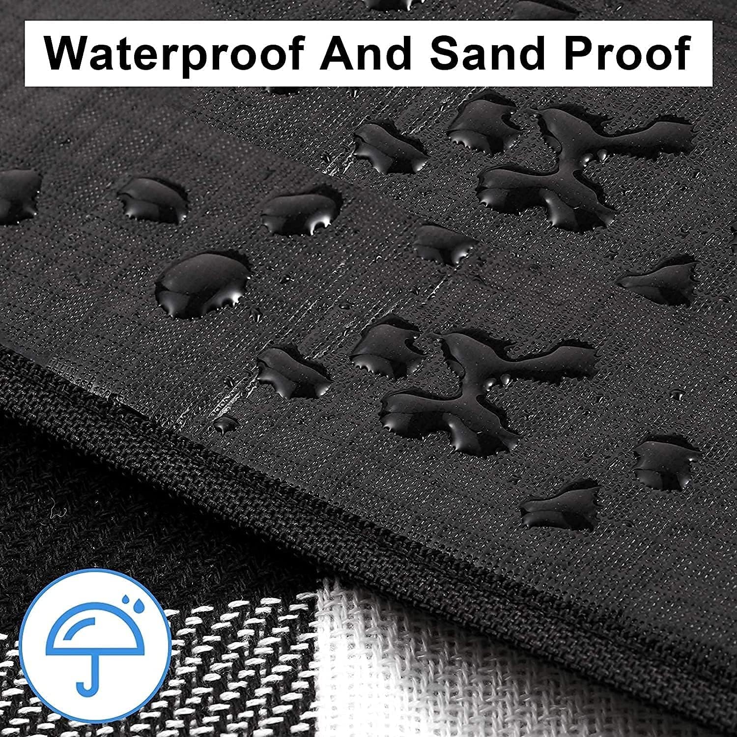 Picnic Blanket, Camping Mat, Outdoor Picnic Mat, Waterproof Sandproof Beach Blanket, Foldable Travel Blanket, Portable Handy Mat, Suitable for Camping, Beach, Park, Hiking