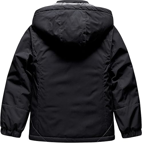 Miniatura 2 de CREATMO US Chaqueta de esquí impermeable para niña, abrigo de nieve de invierno cálido a prueba de viento, chaqueta de lluvia para snowboard