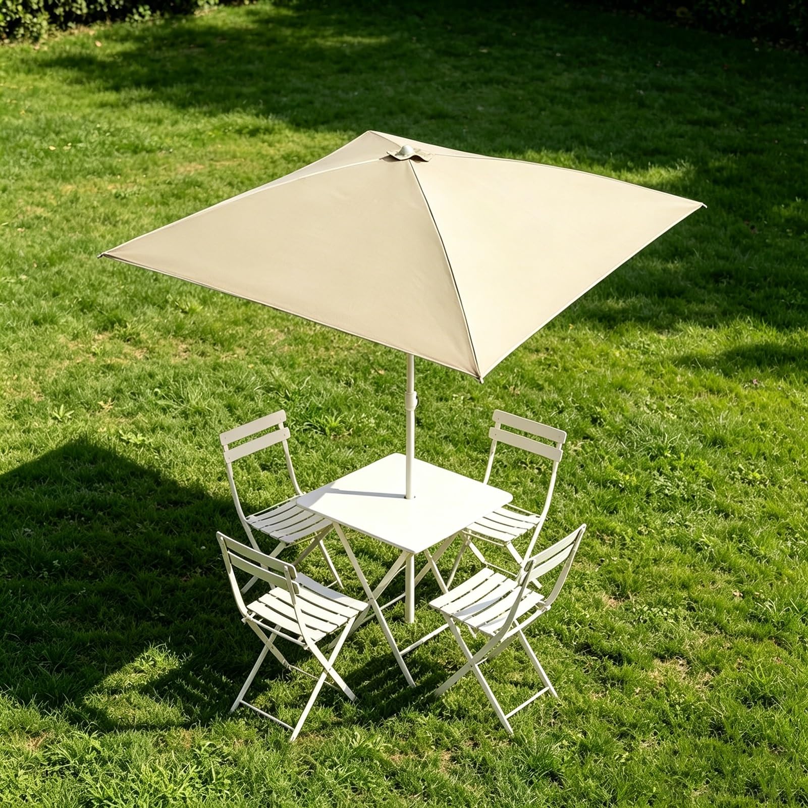 Lekkie Przenośny Parasol Plażowy 120X120 cm, Parasol Ogrodowy z Ochroną Przeciwsłoneczną UPF 50+, Składany Parasol Stołowy na Kemping i Taras