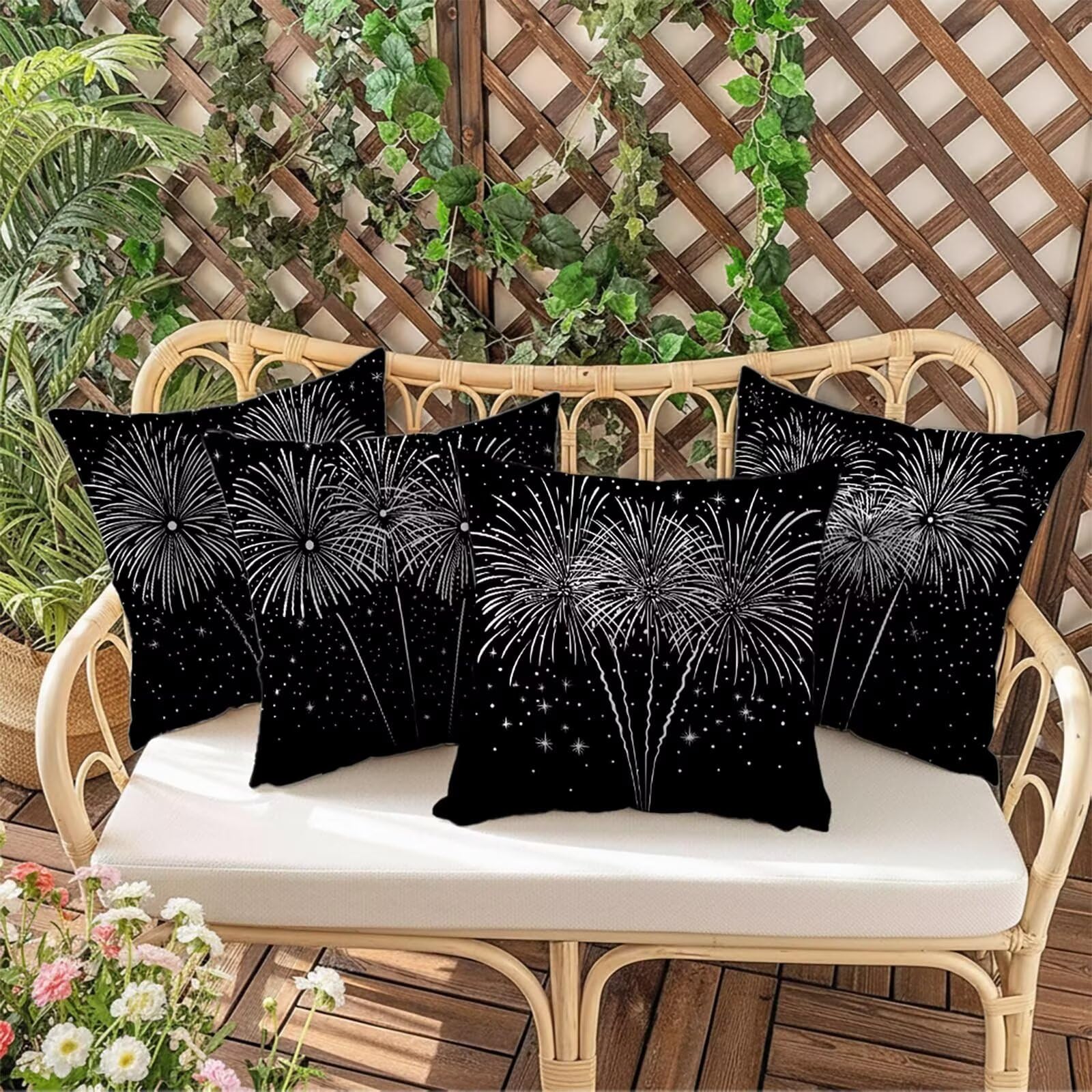 Kissenbezug 65 x 65 Outdoor Kissenbezug 65 x 65cm Doppelseitiger Druck Einfachheit Deko Sofakissen Bezug Sternenhimmel Kopfkissen Bezug für Frühling Sofa Bett Deko, Geschenke für Frauen (Samt) BZ17655