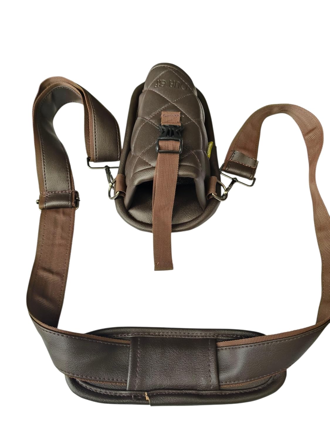 Leather Gimbal Holder with Tripod Mount | Quick Access Waist Pouch for DJI/Zhiyun/Feiyu Gimbals | Professional Camera Stabilizer Carry Bag (Color Brown)